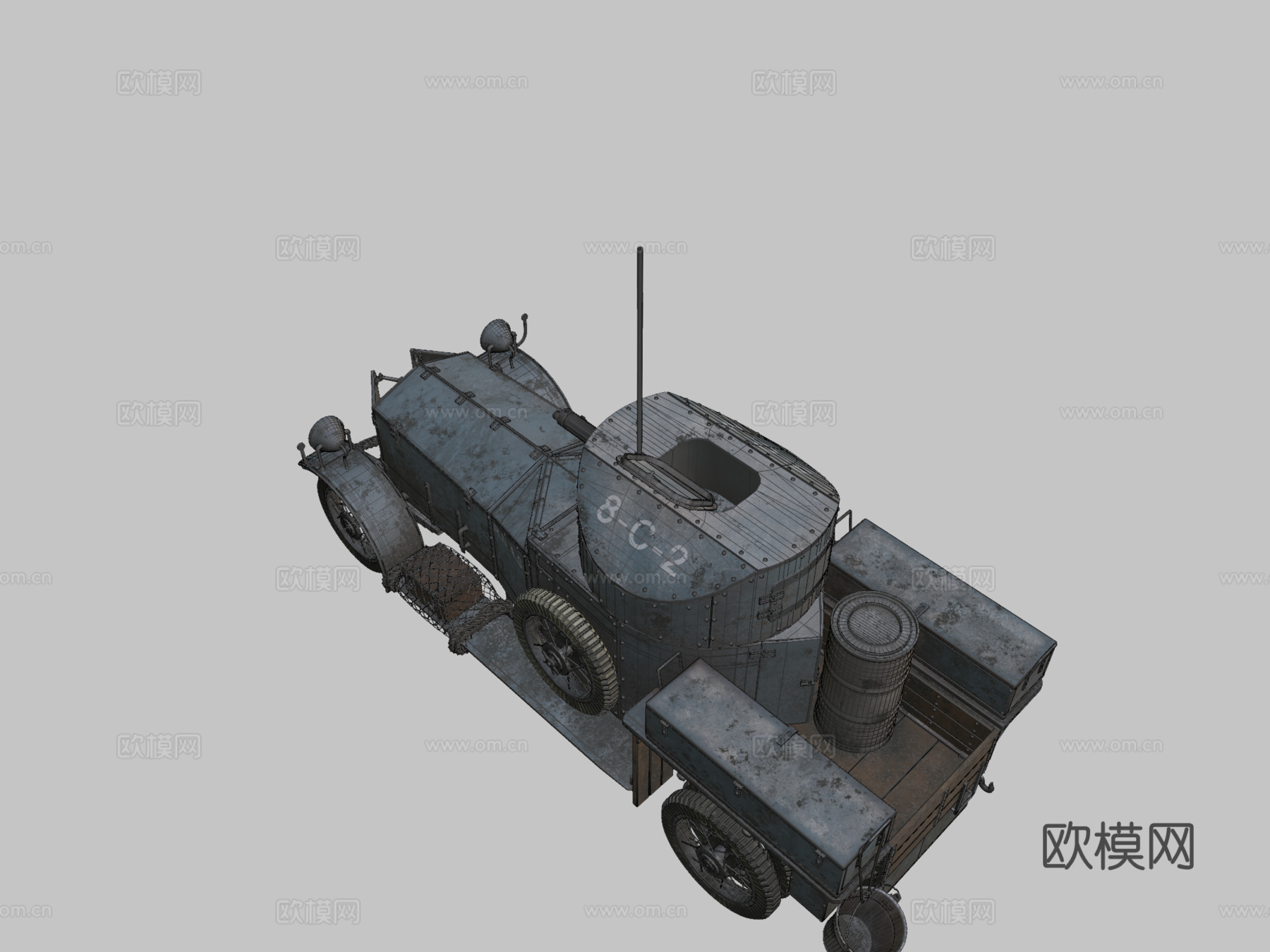 劳斯莱斯装甲车1914年款su模型