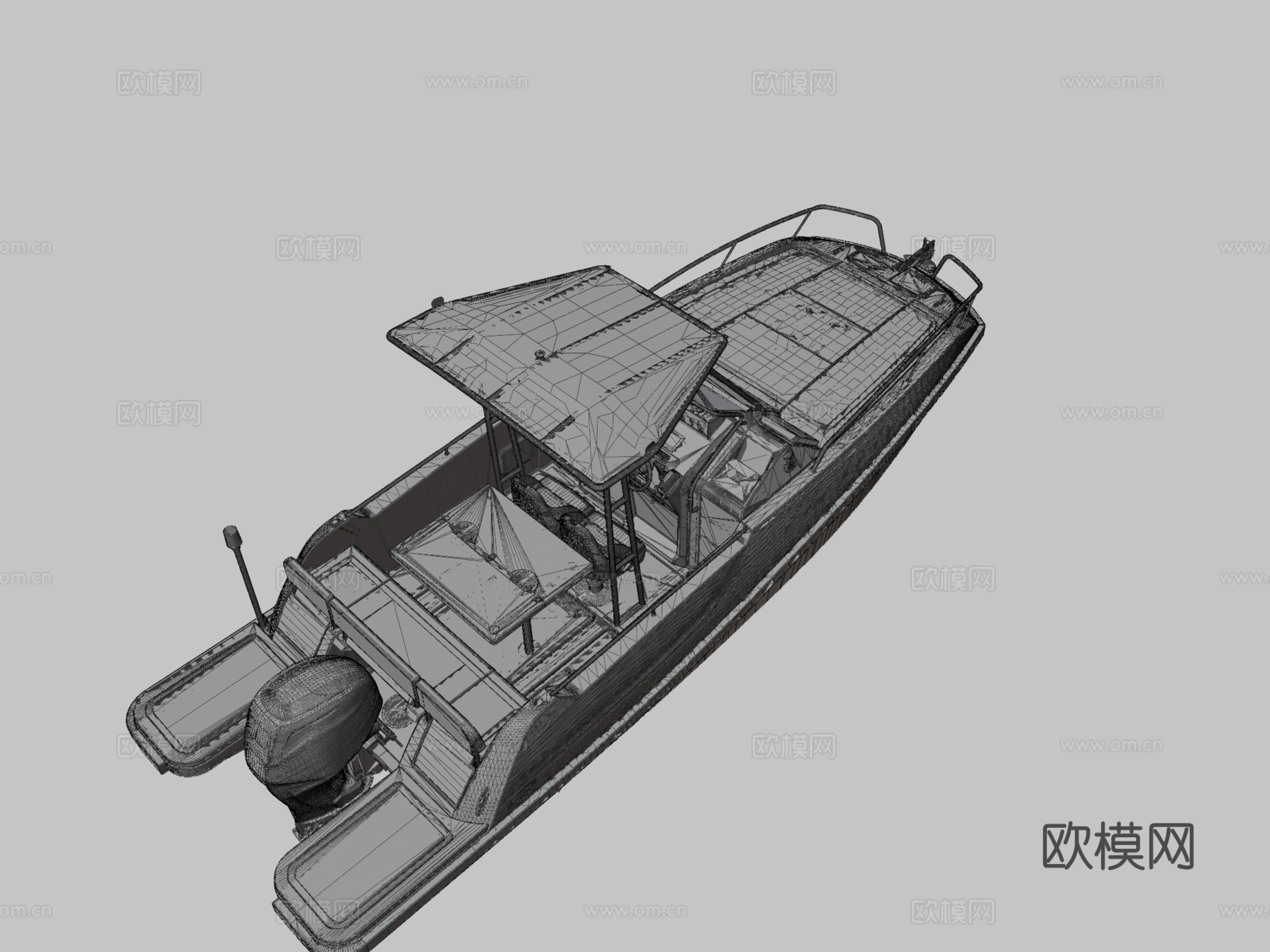 V2船7.0阳光甲板su模型