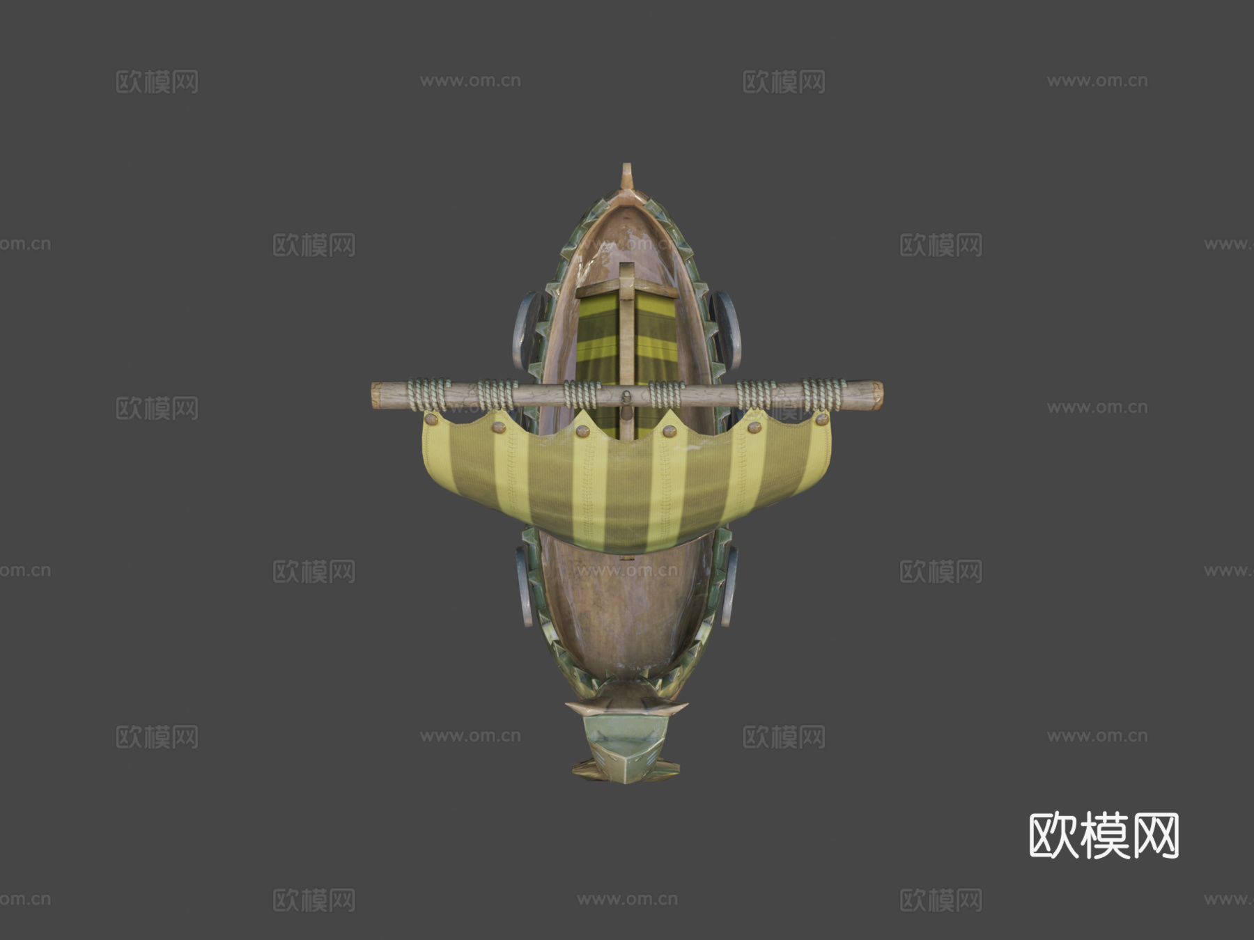 维京船装甲版su模型