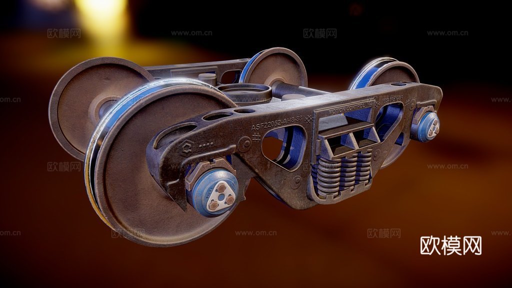 美国铁路卡车 转向架su模型