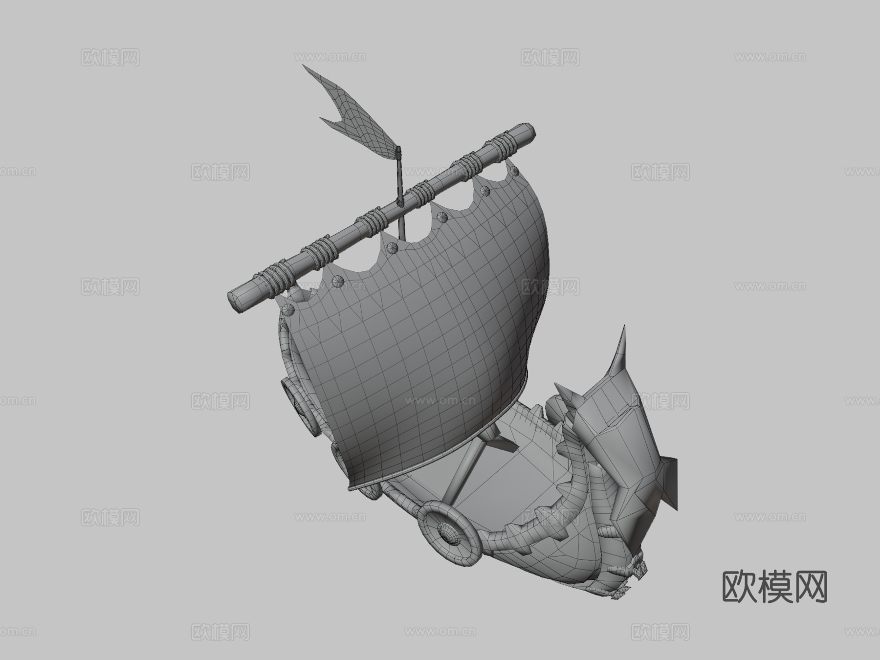 维京船装甲版su模型