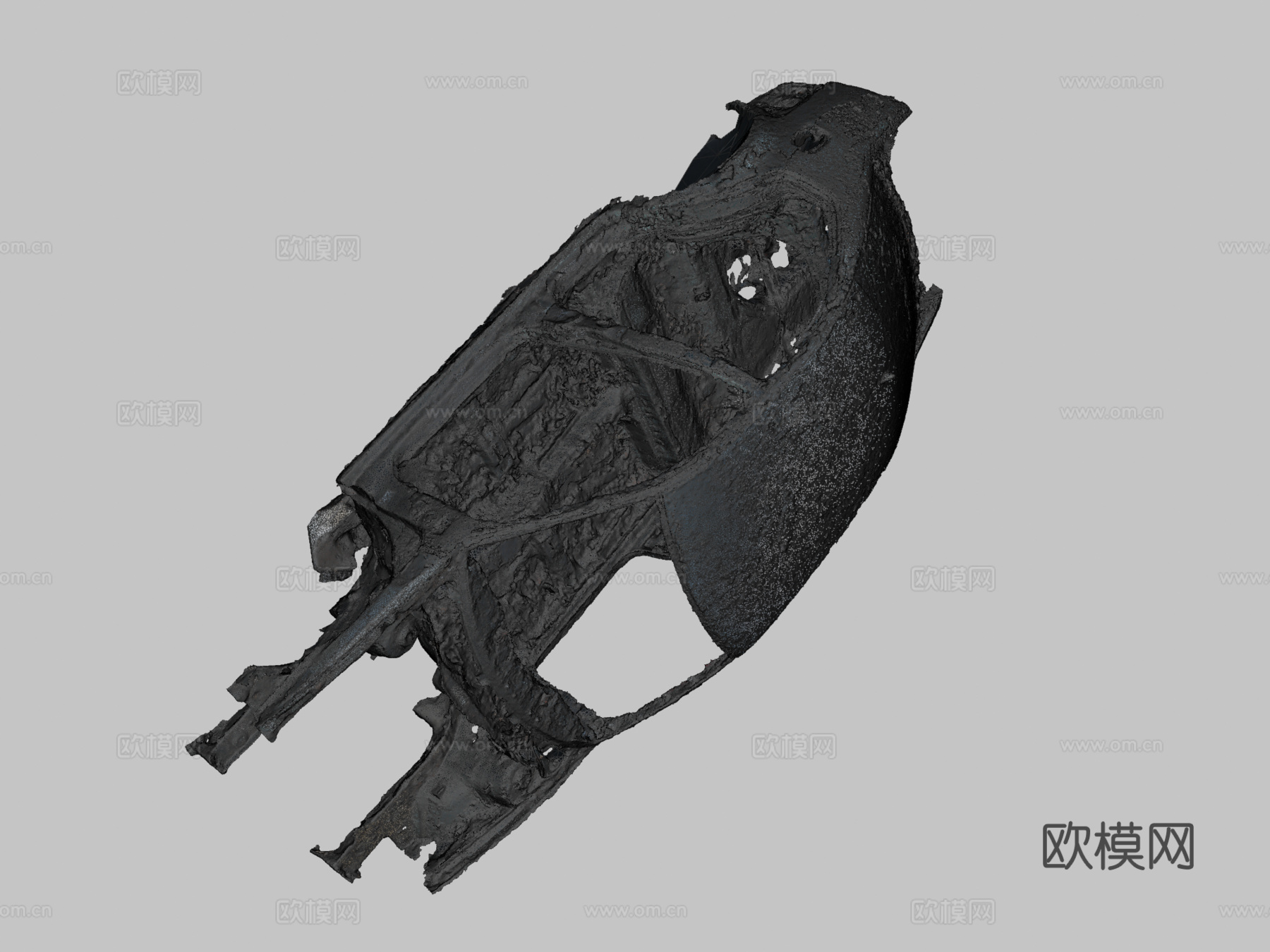 掏空汽车原始扫描su模型