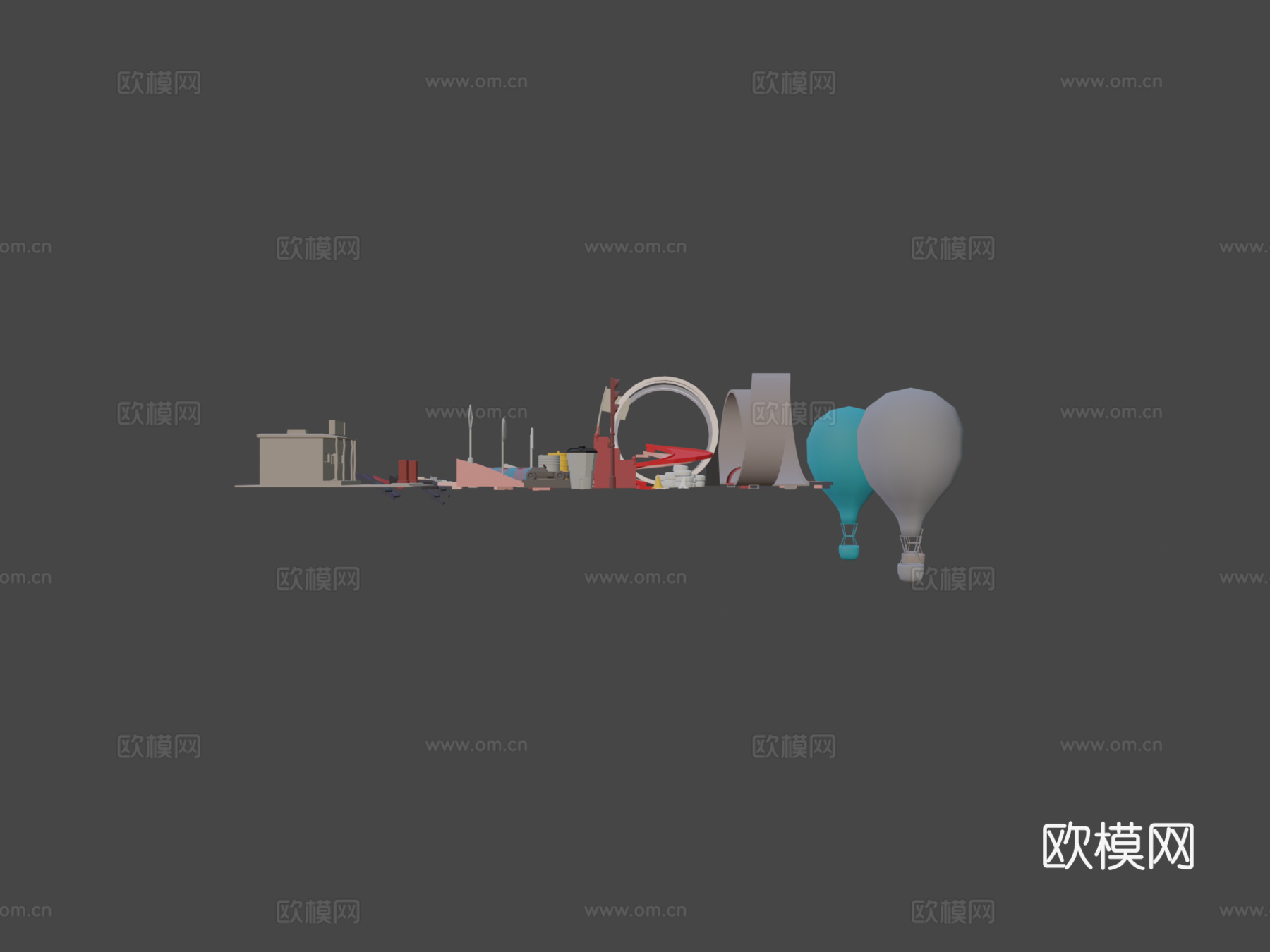 空闲赛车 完整包su模型