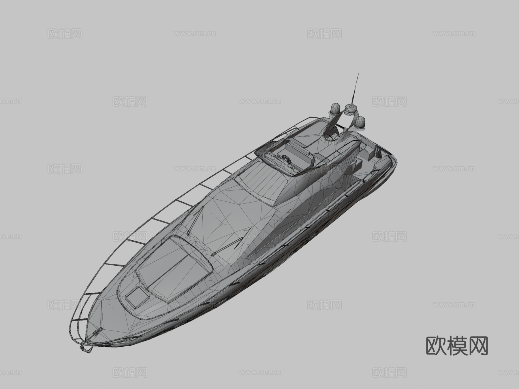 游艇第二版su模型