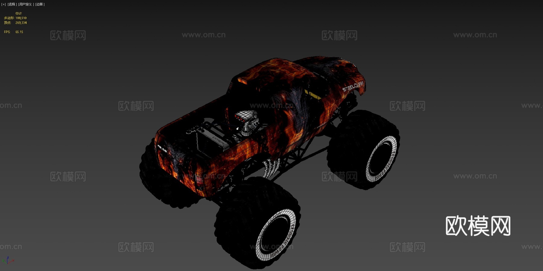 钢爪可驾驶怪物卡车丛游戏1su模型