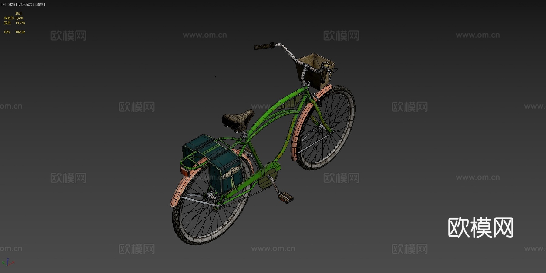 Schwinn巡洋舰自行车su模型