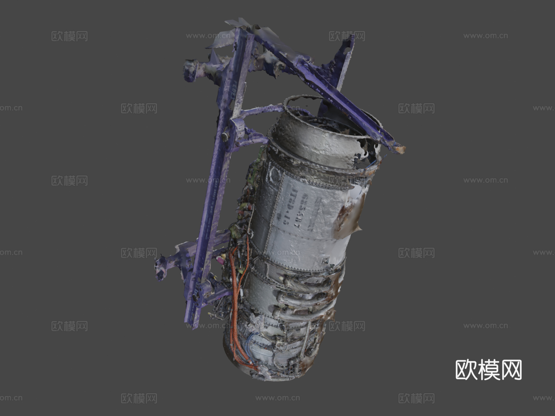 GRADD 3D模型普惠JT8D15发动机su模型