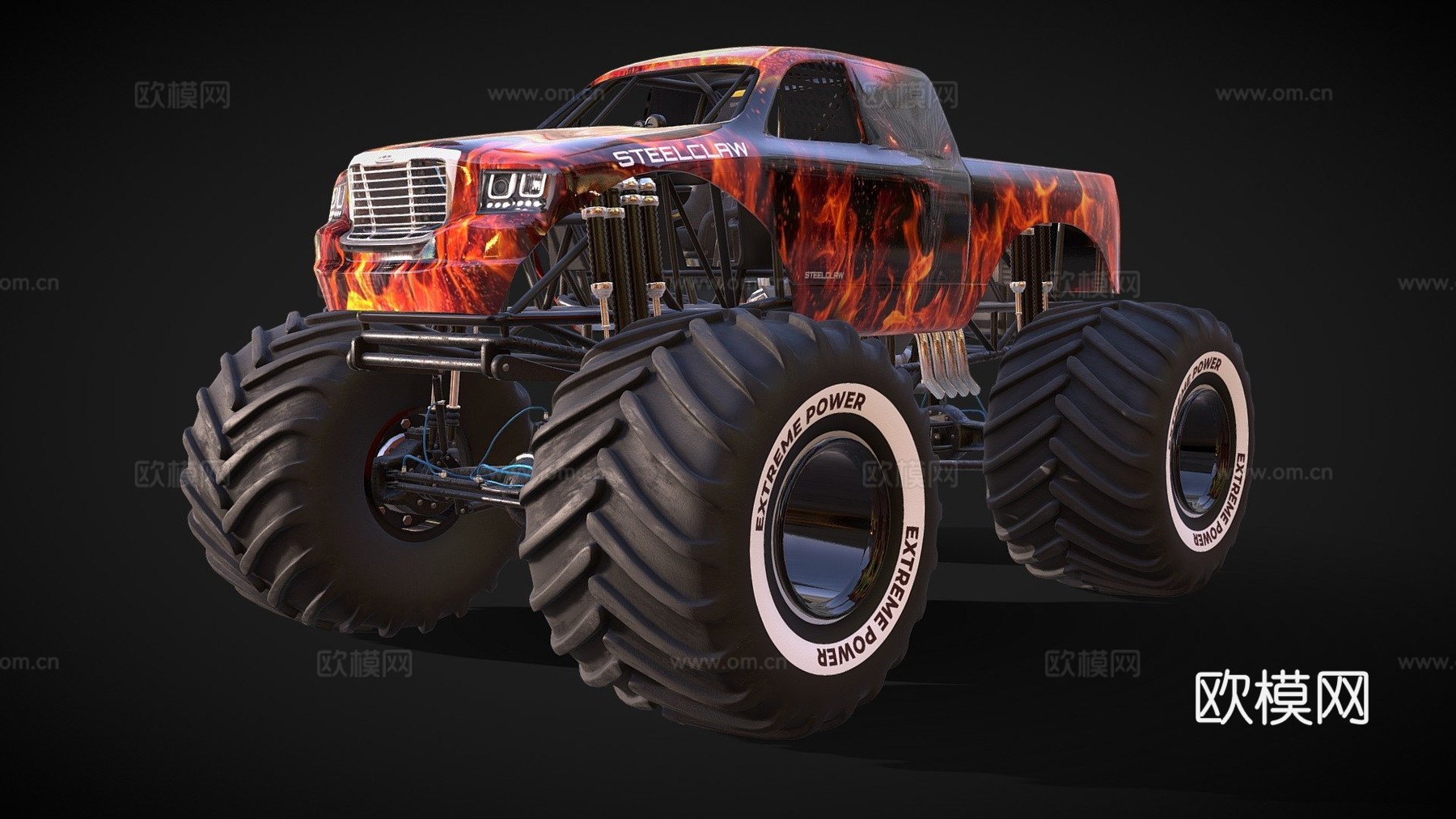 钢爪可驾驶怪物卡车丛游戏1su模型