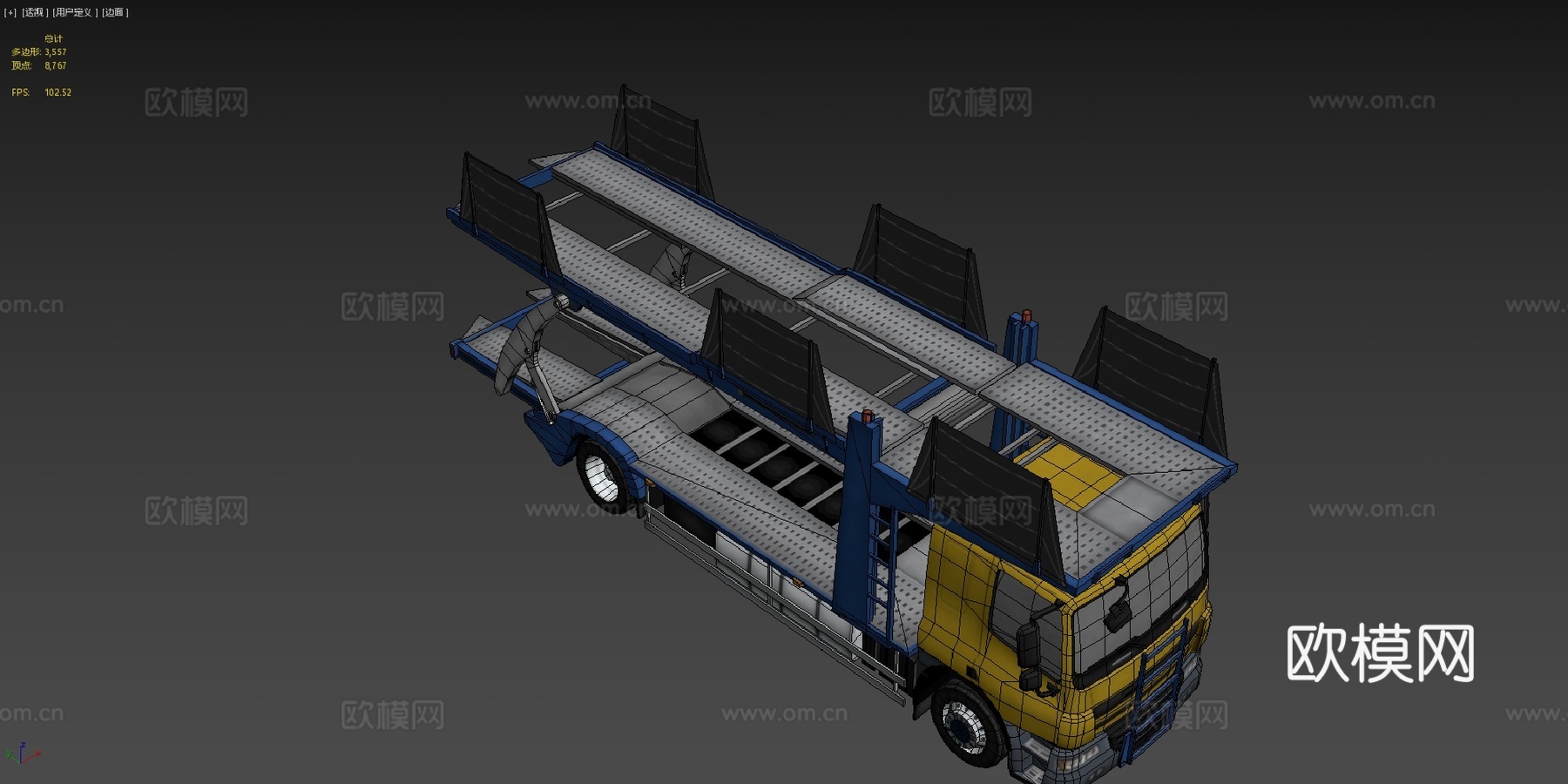 汽车运输卡车su模型