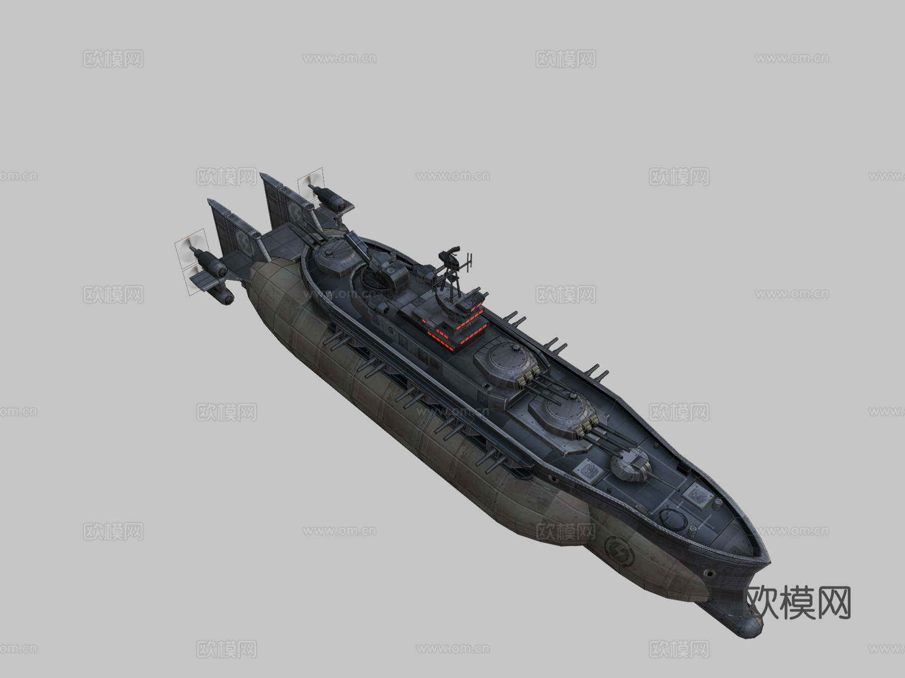 风暴围攻飞艇su模型