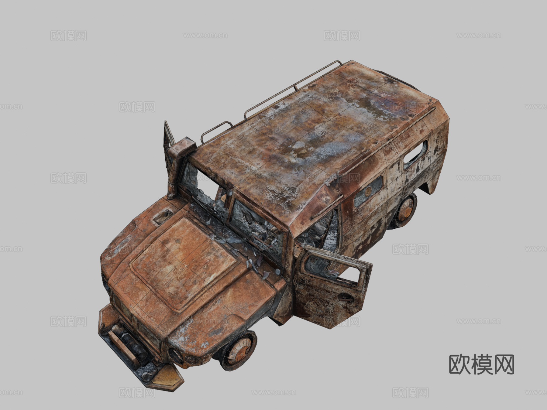 损毁的GAZ虎式su模型
