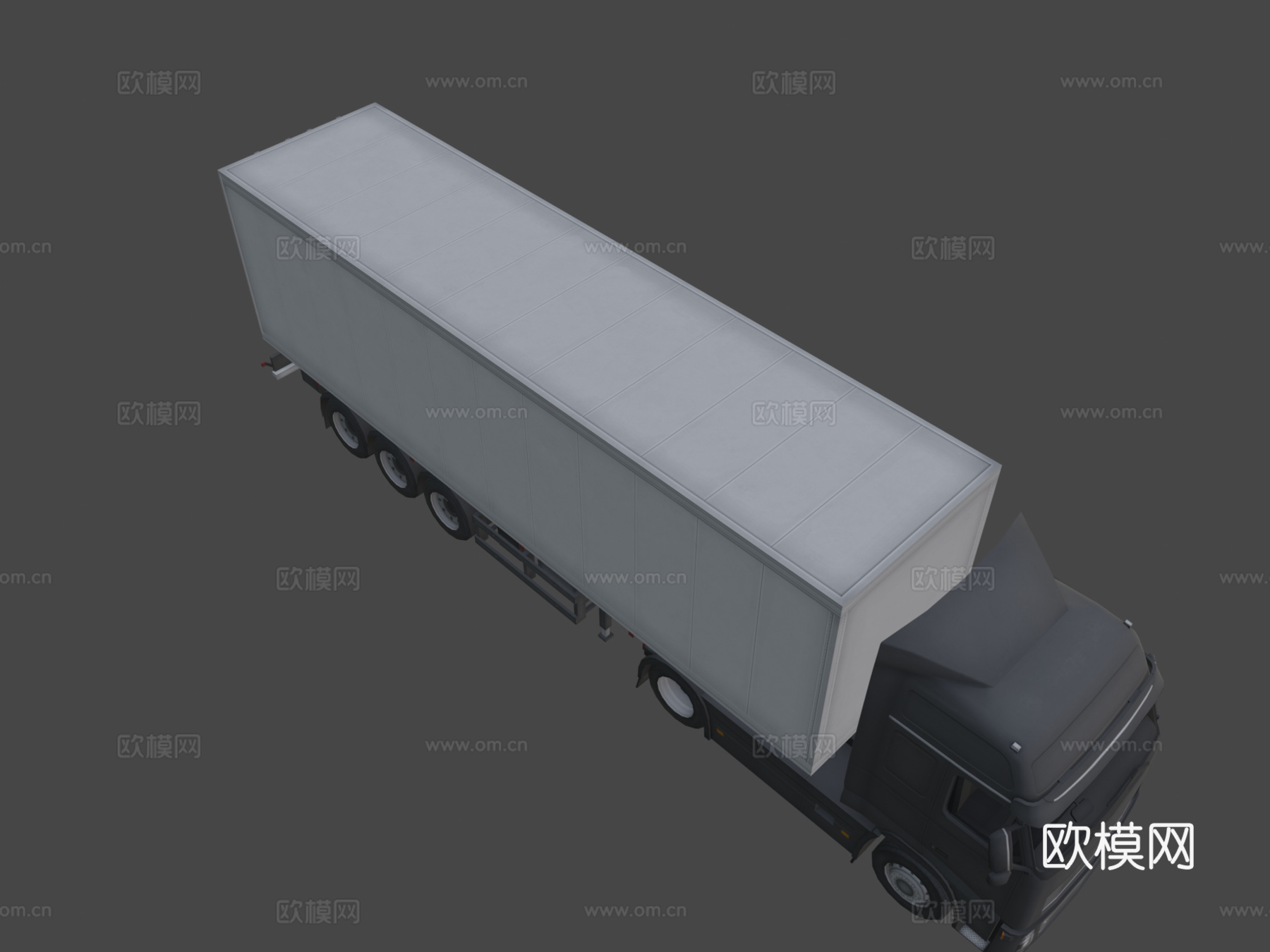 带拖车的大卡车su模型