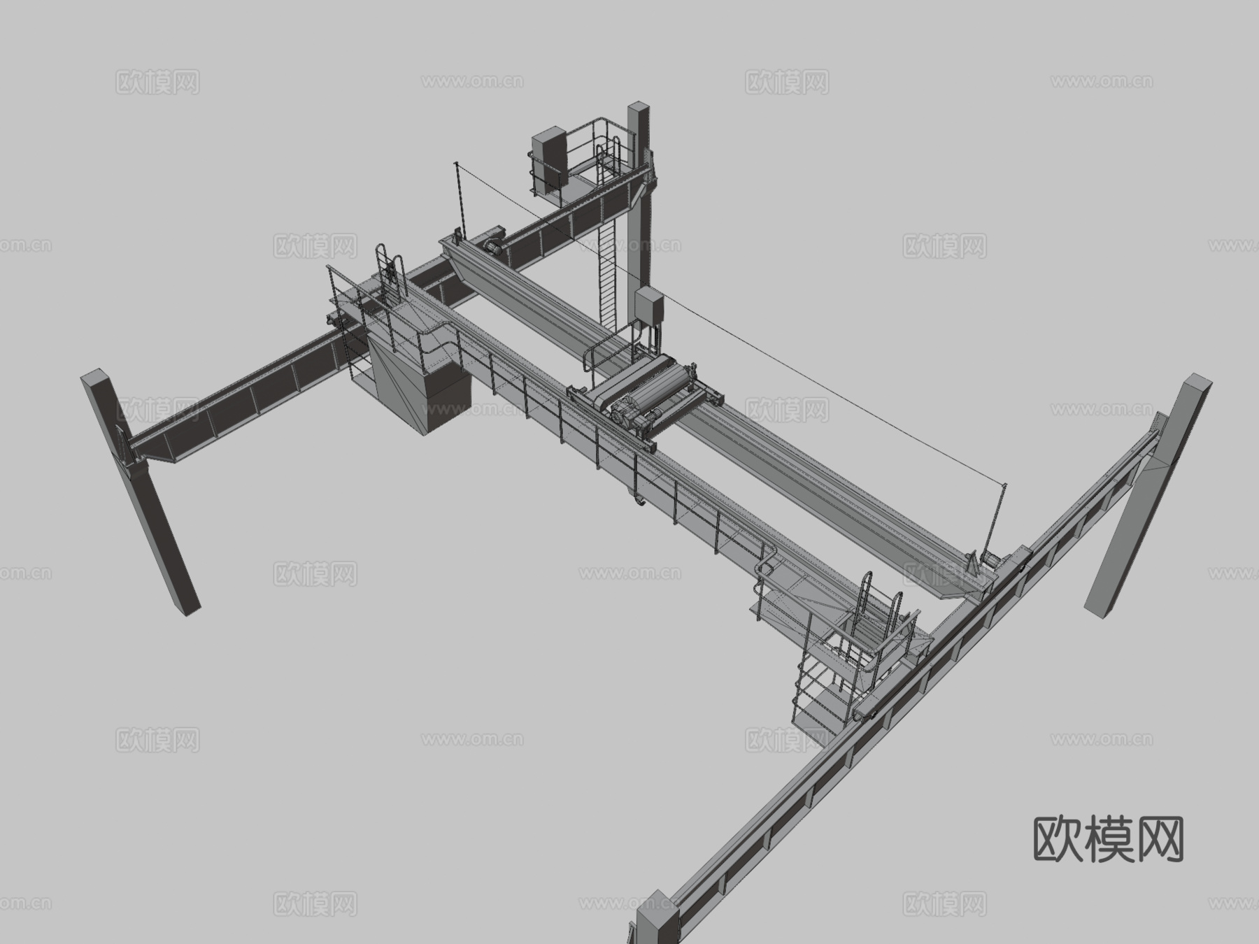 高架起重机su模型