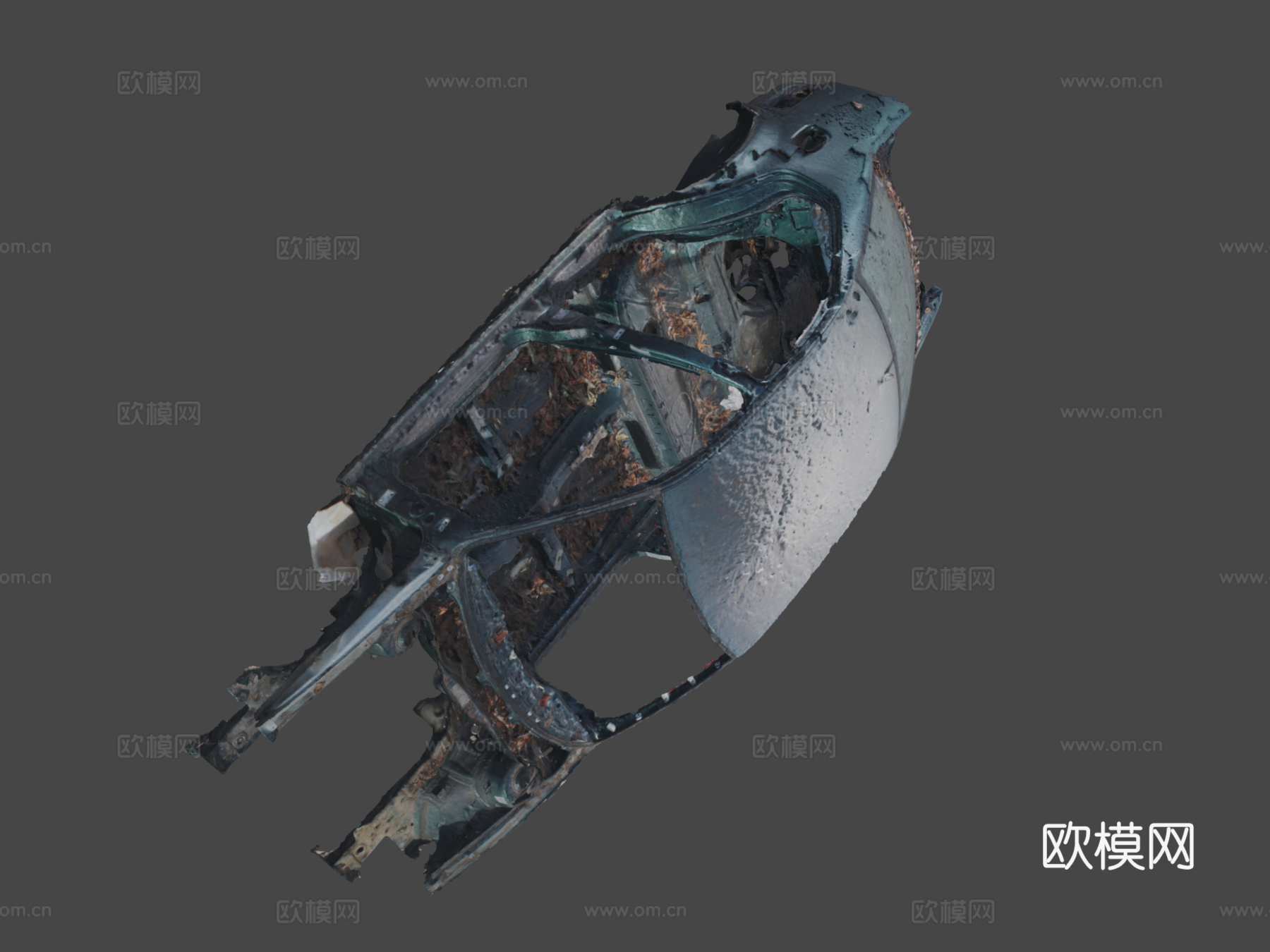 掏空汽车原始扫描su模型