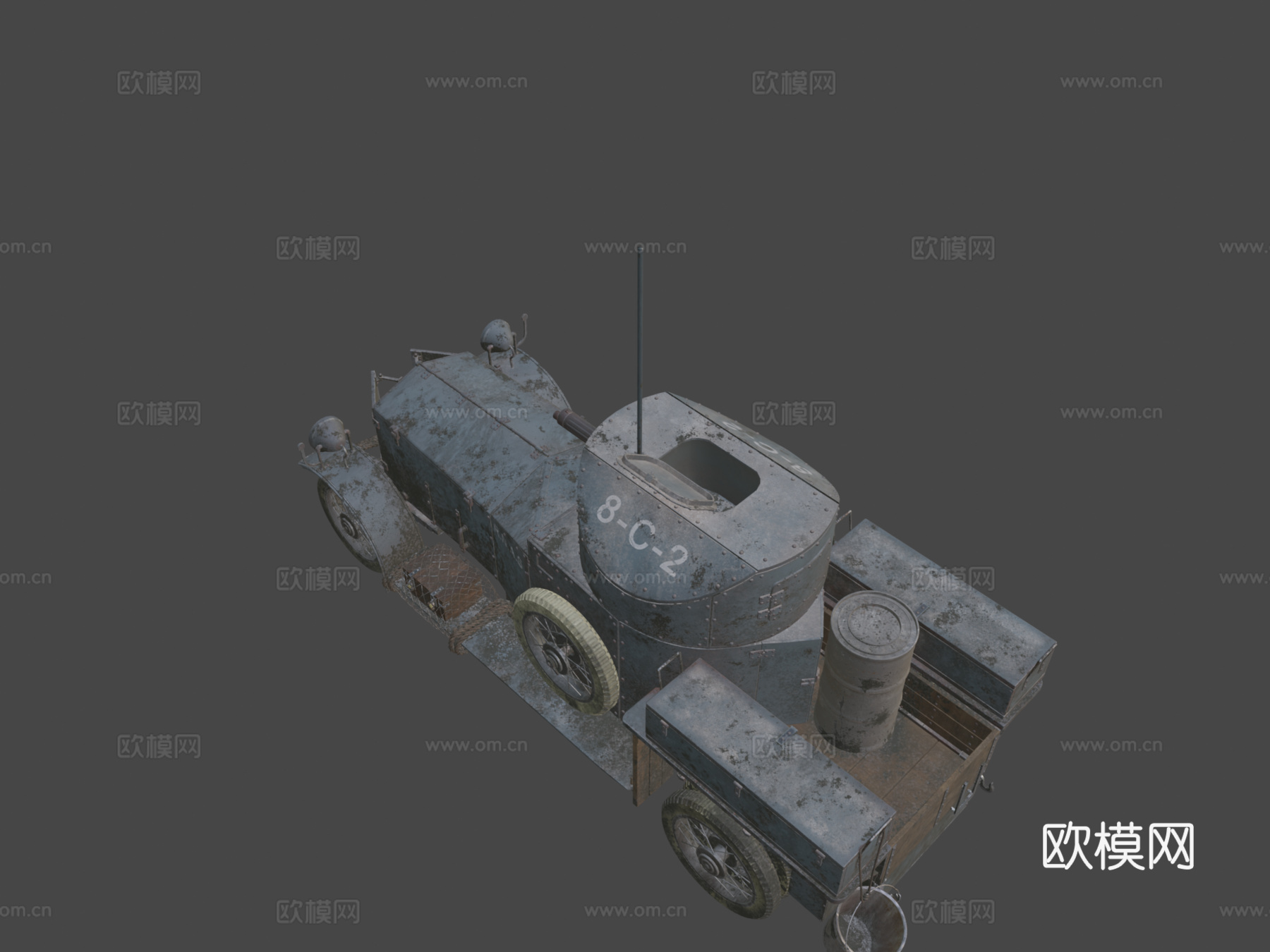 劳斯莱斯装甲车1914年款su模型