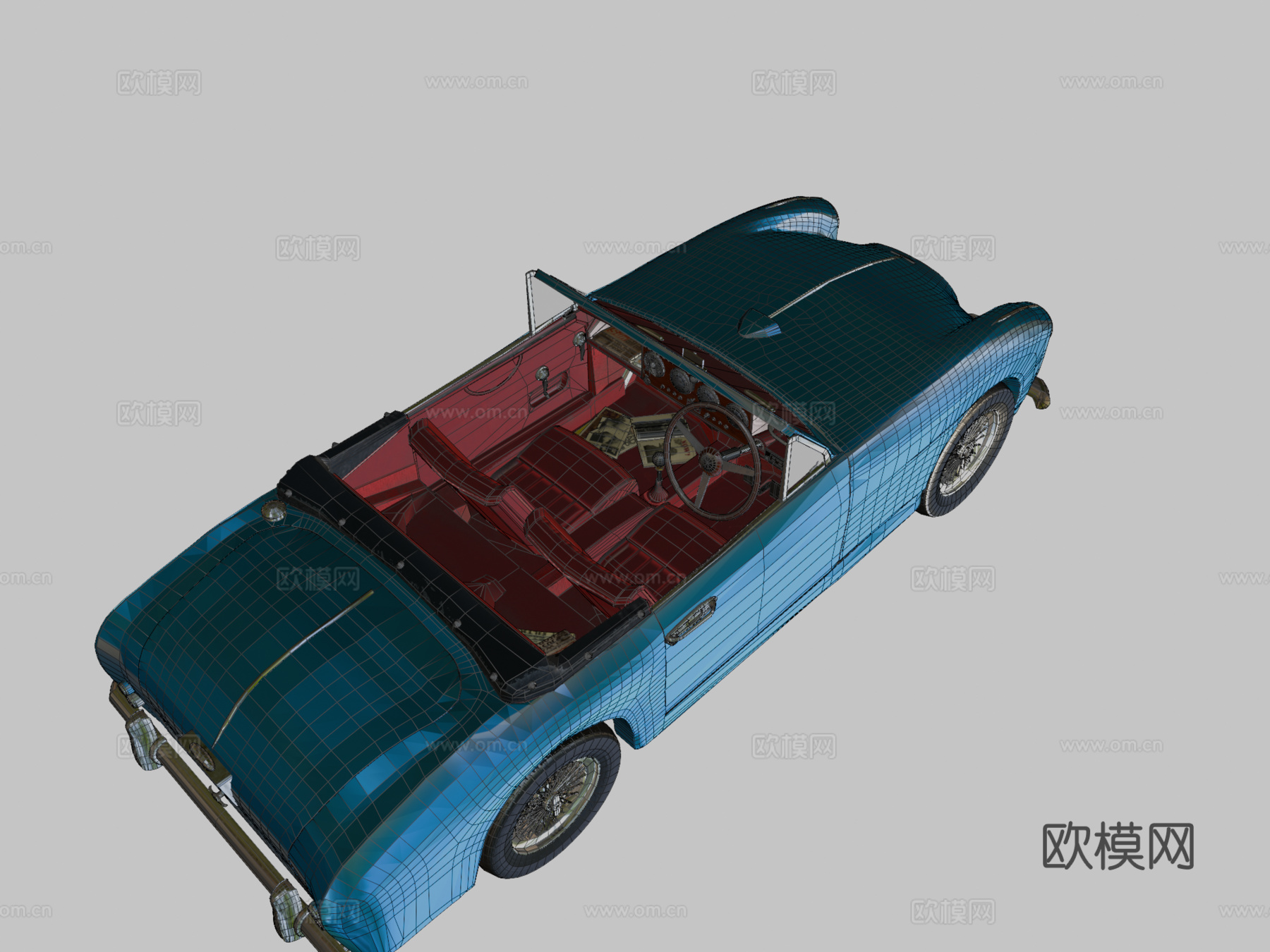 阿斯顿·马丁DB24敞篷1955进行中su模型