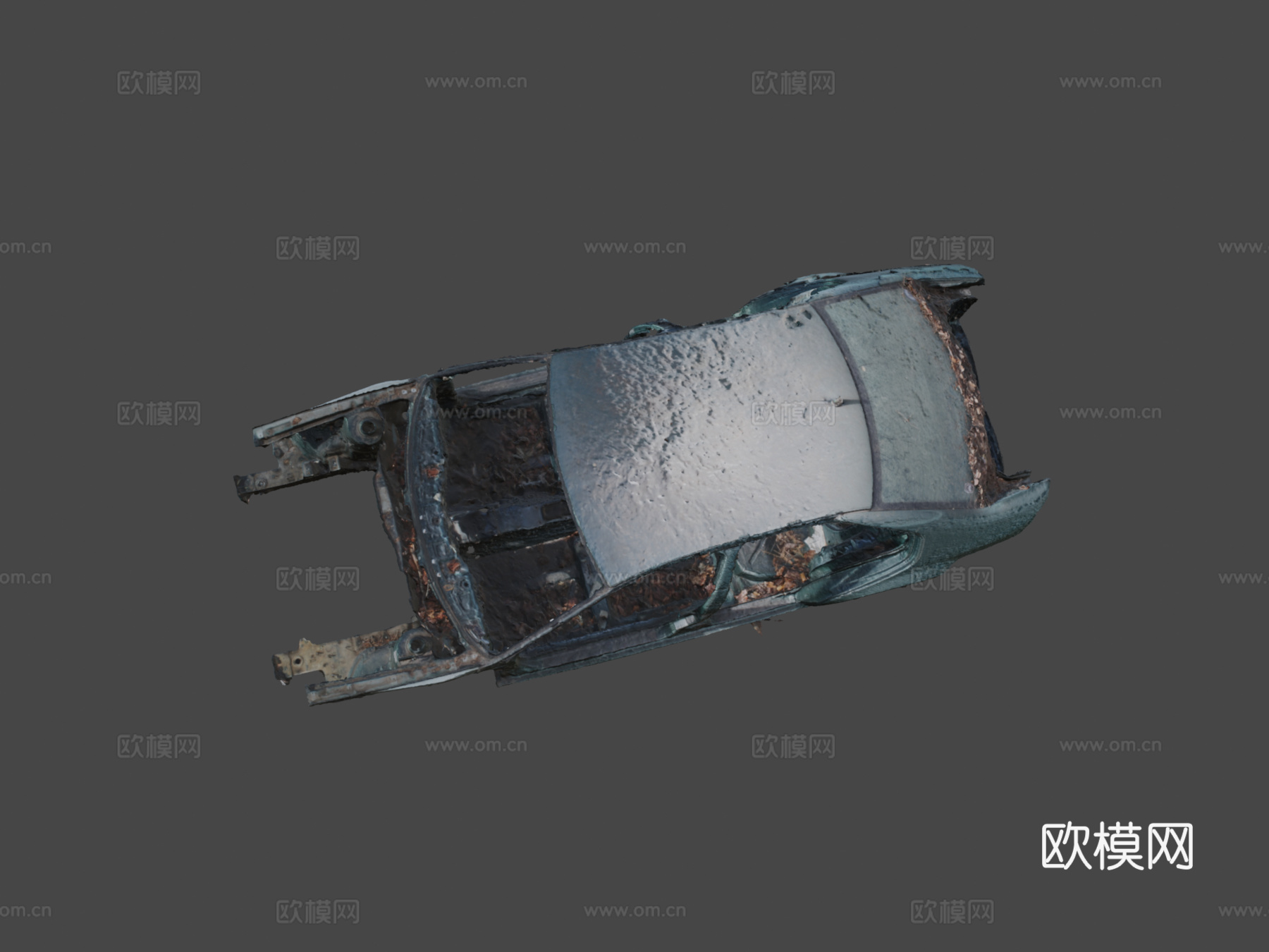 掏空汽车原始扫描su模型