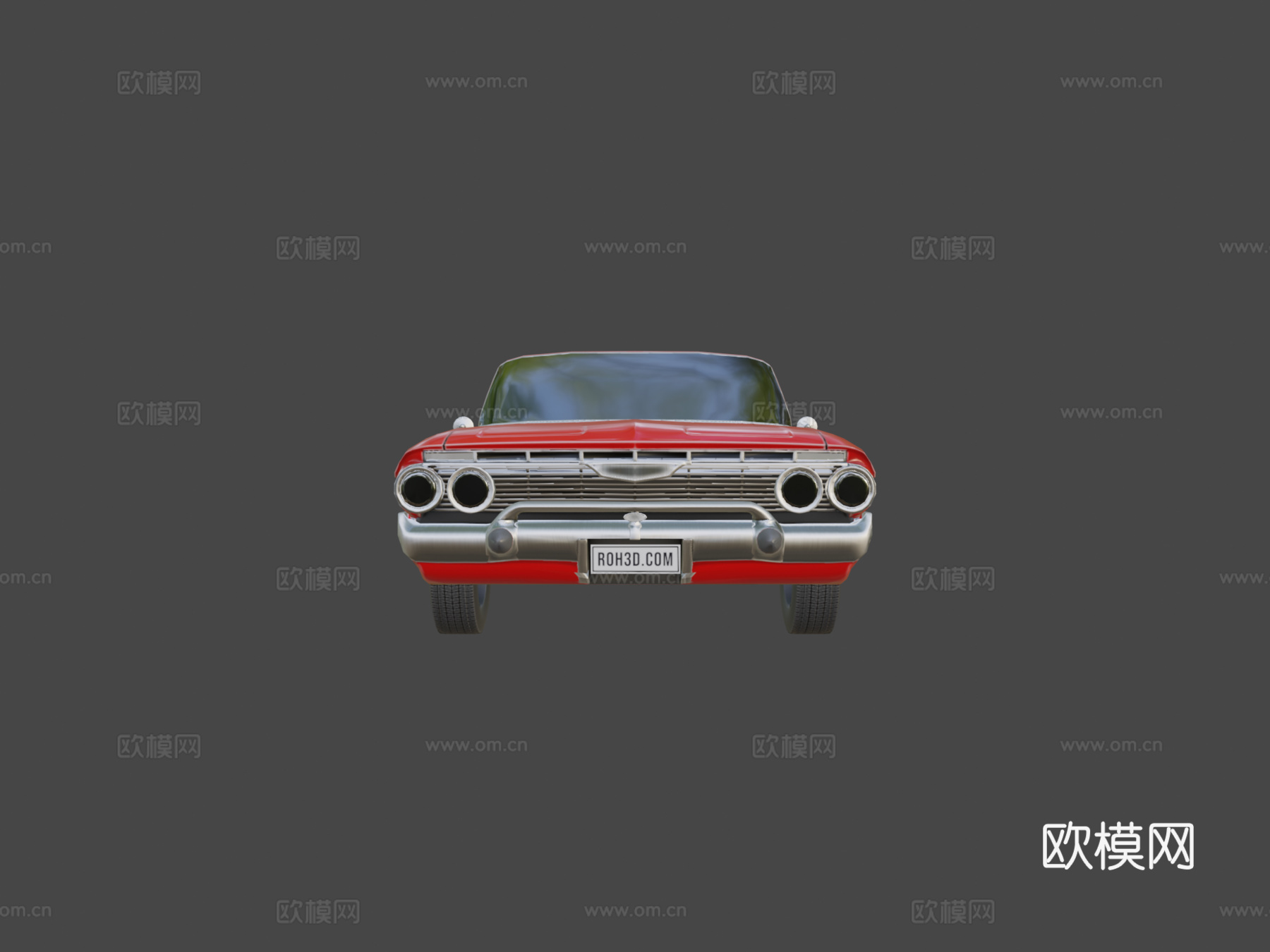 低多边形车雪佛兰英帕拉1961su模型