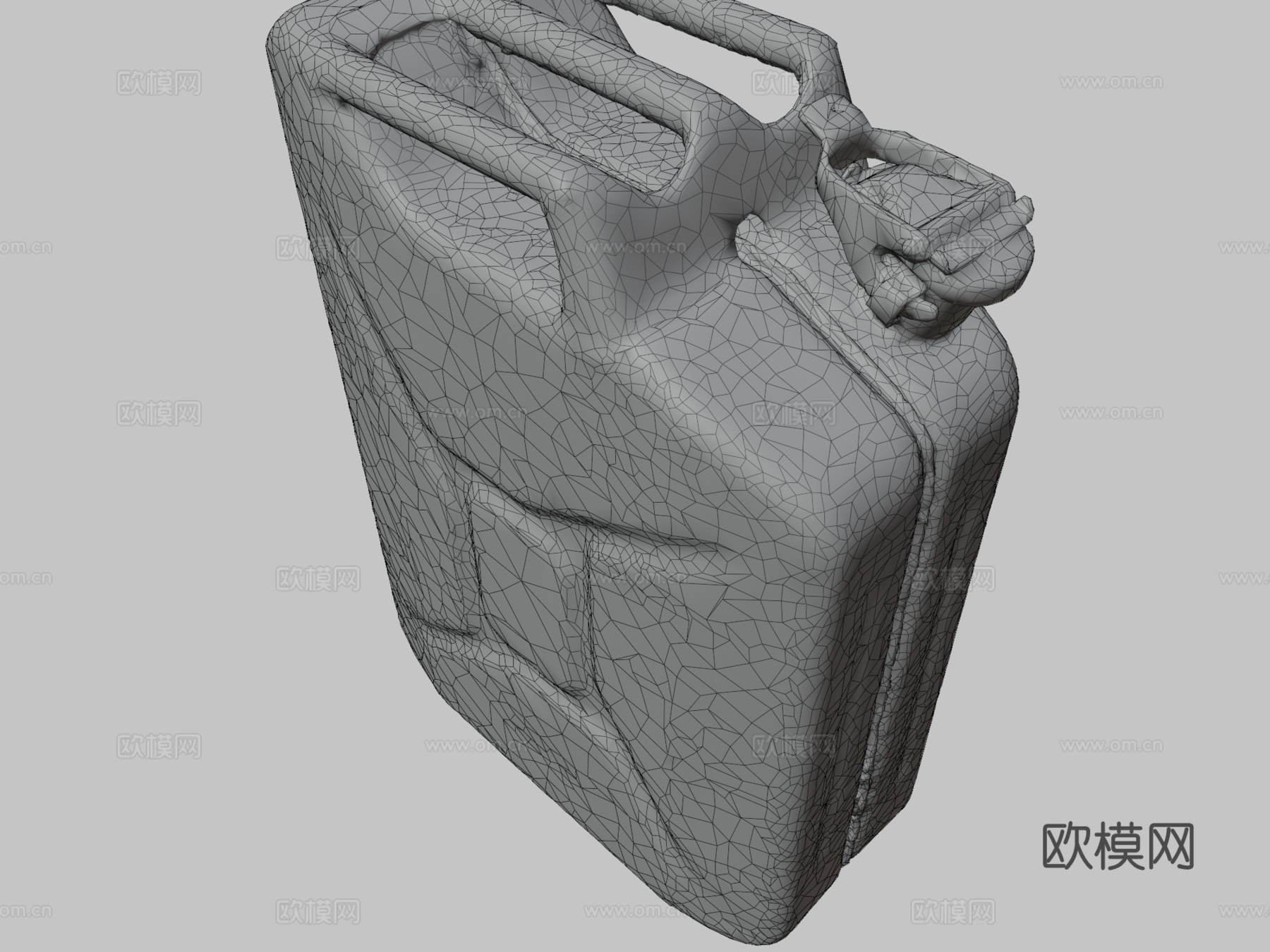 旧绿色金属柴油罐su模型