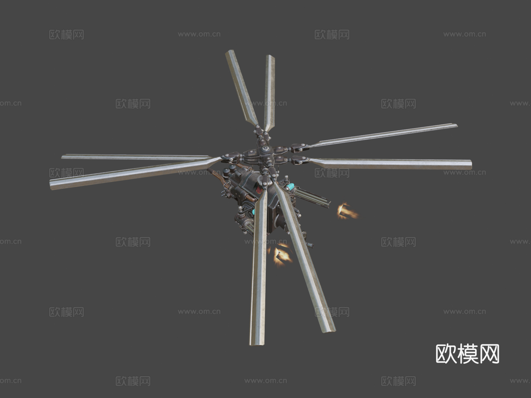 悬浮守卫自动炮塔su模型