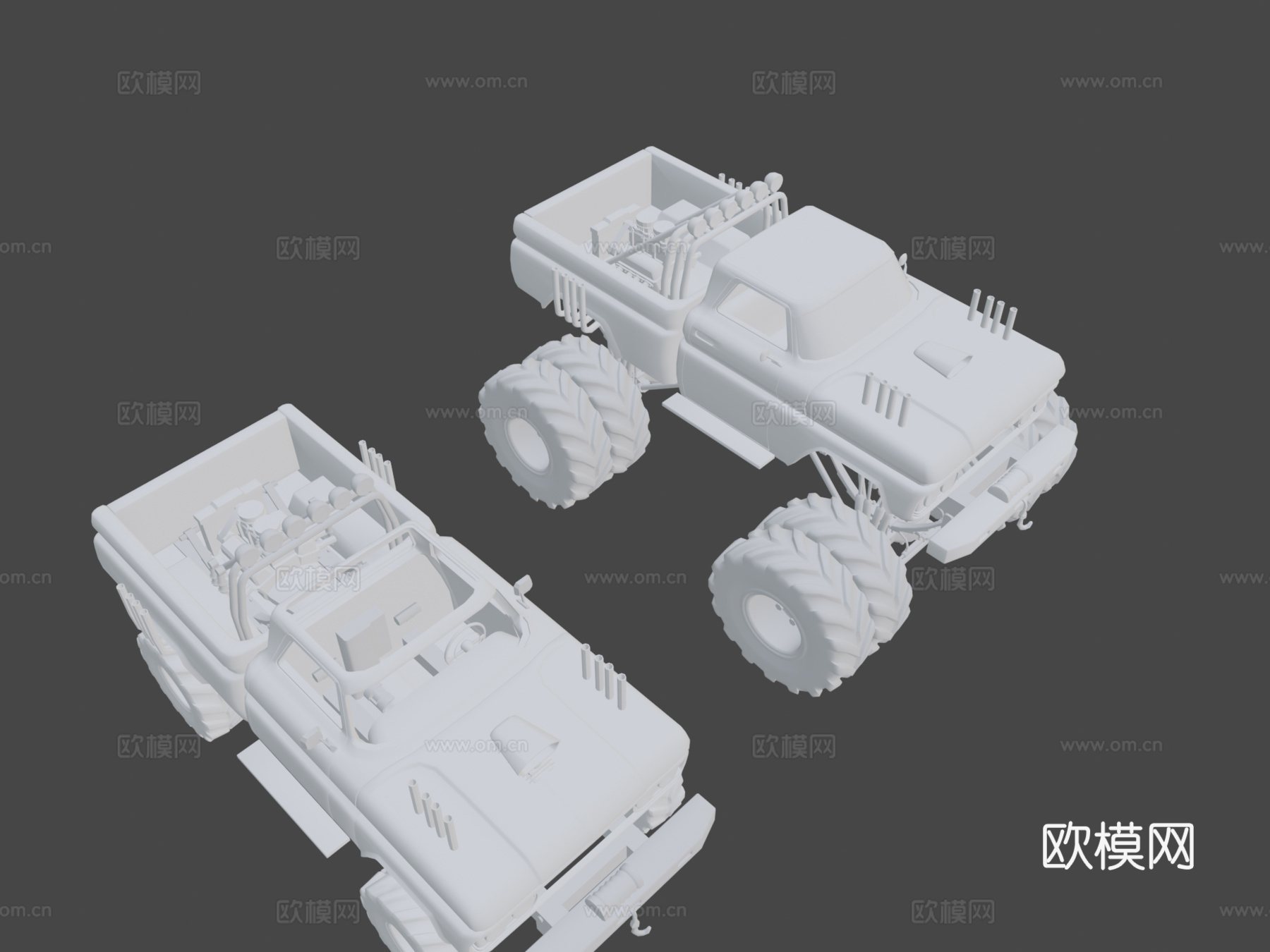 C10怪物卡车与皮卡su模型