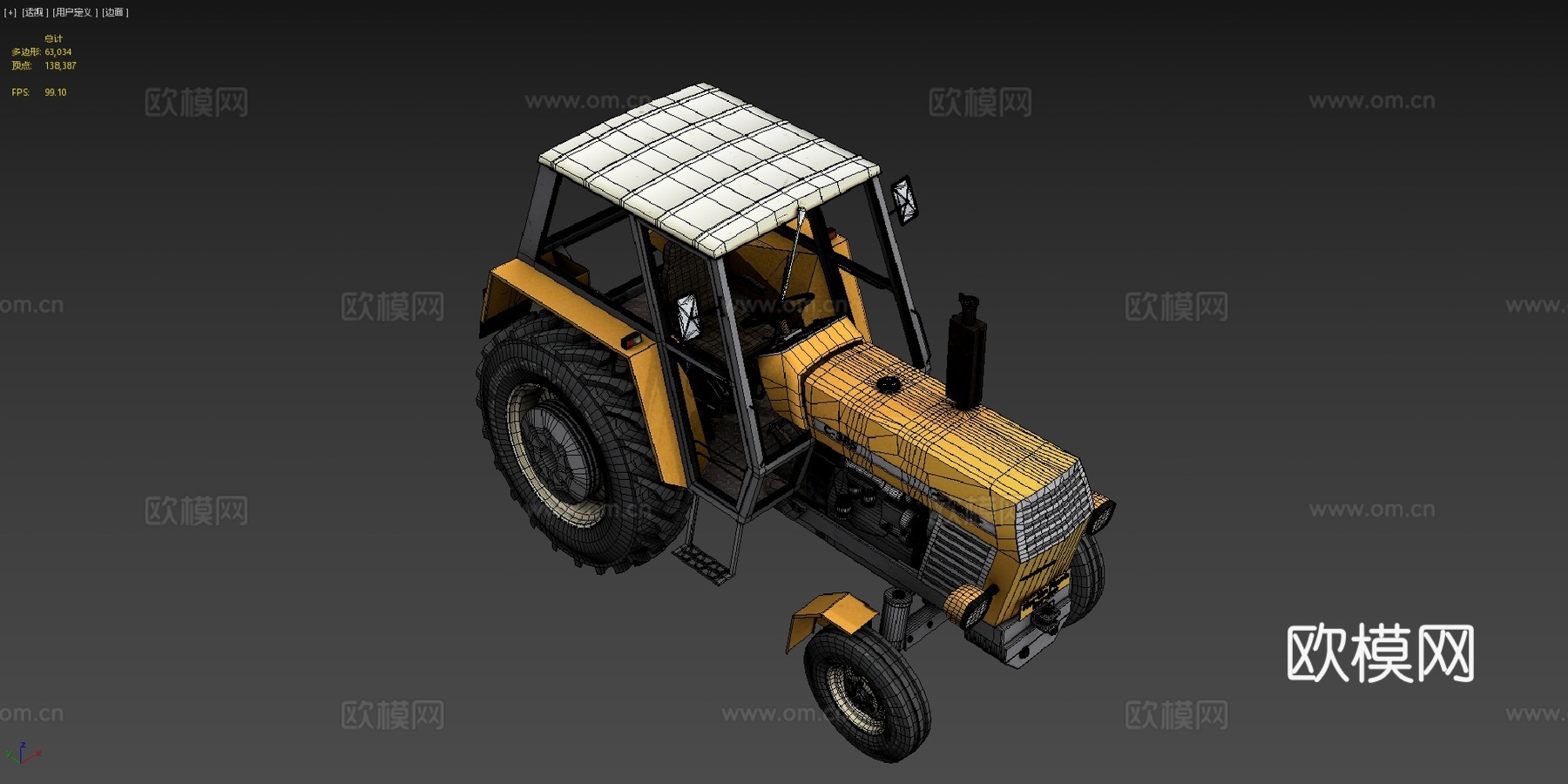 乌尔苏斯C385农用拖拉机su模型