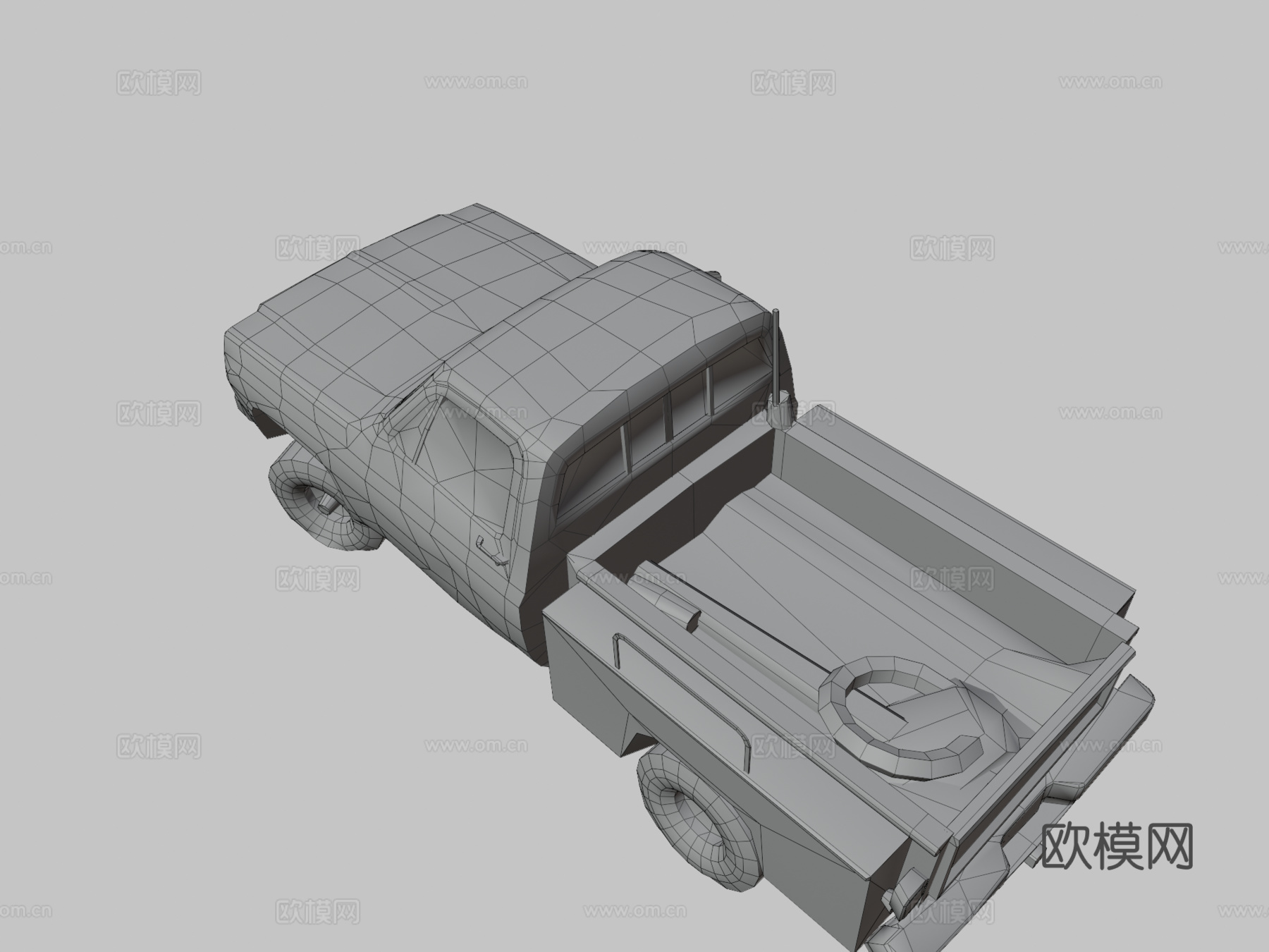 多功能卡车游戏就绪版本扫描su模型