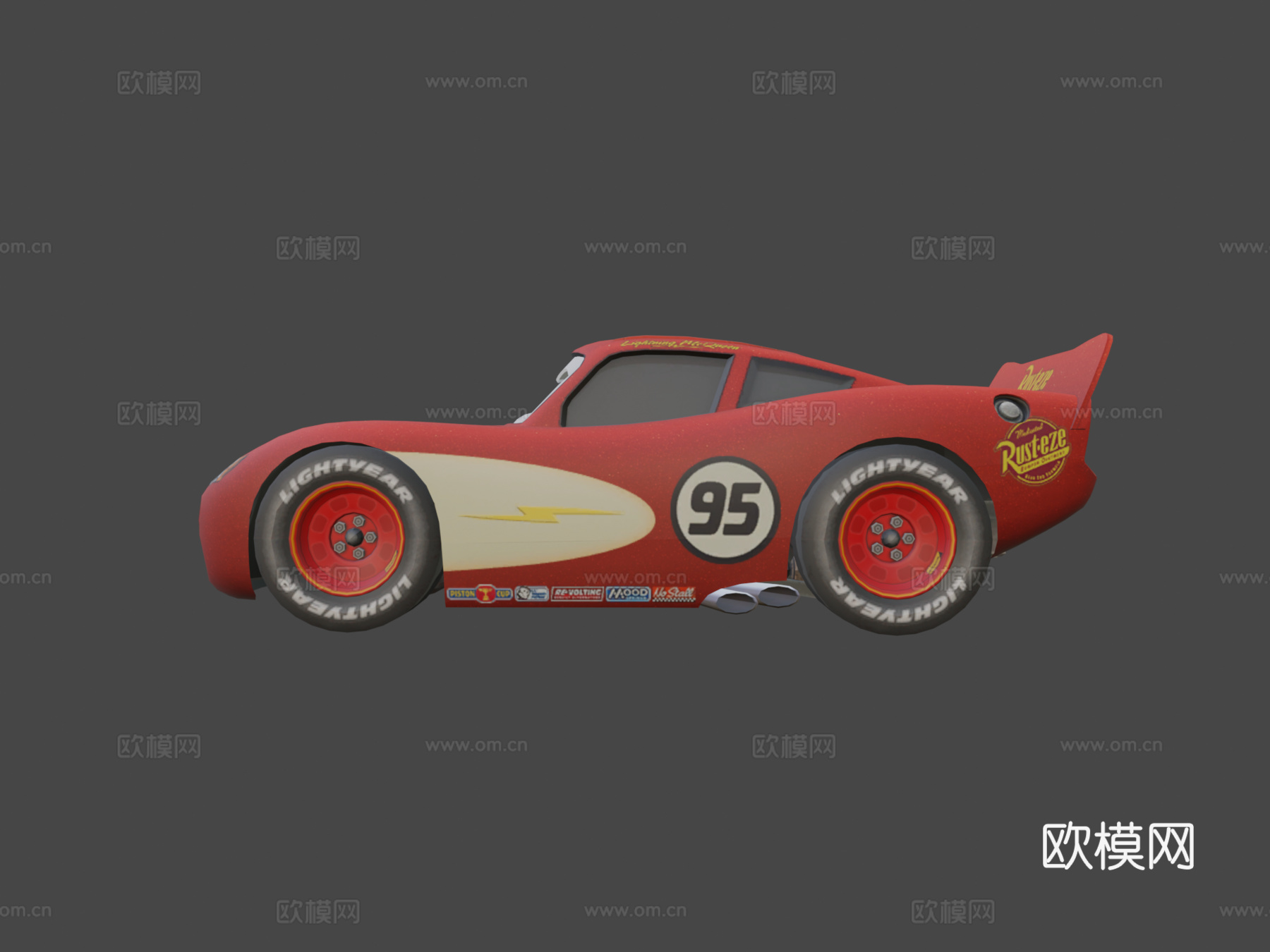 闪电麦昆 赛车欧拉玛su模型