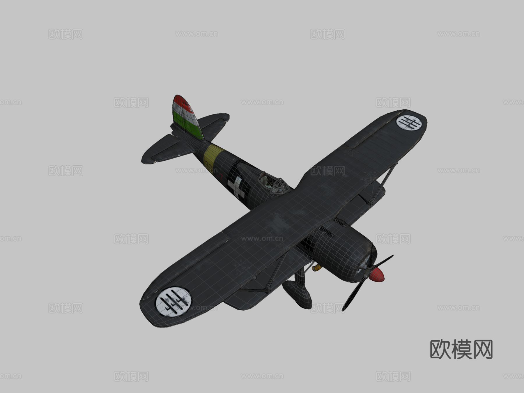 菲亚特CR42猎鹰意大利航空su模型
