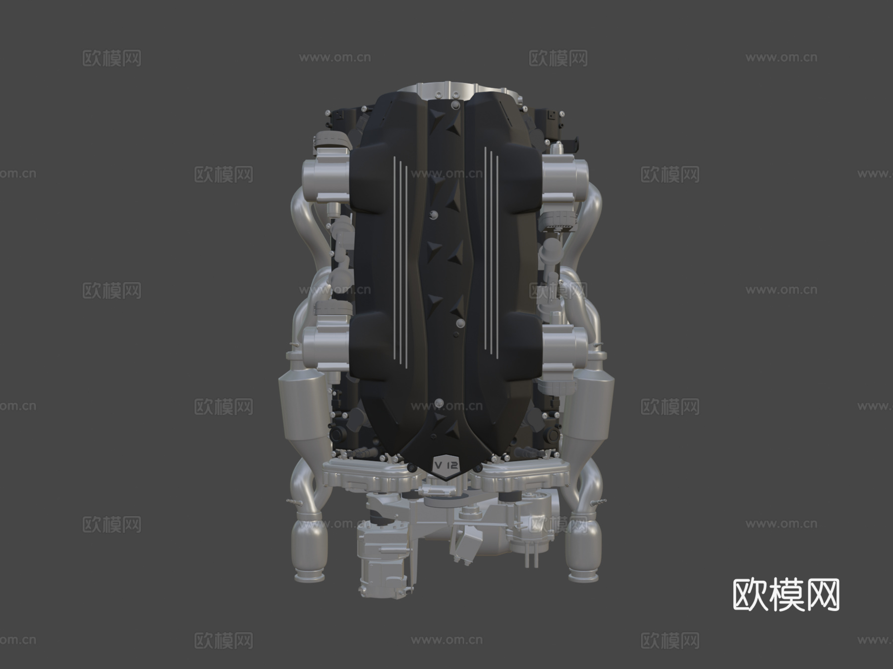 V12发动机su模型