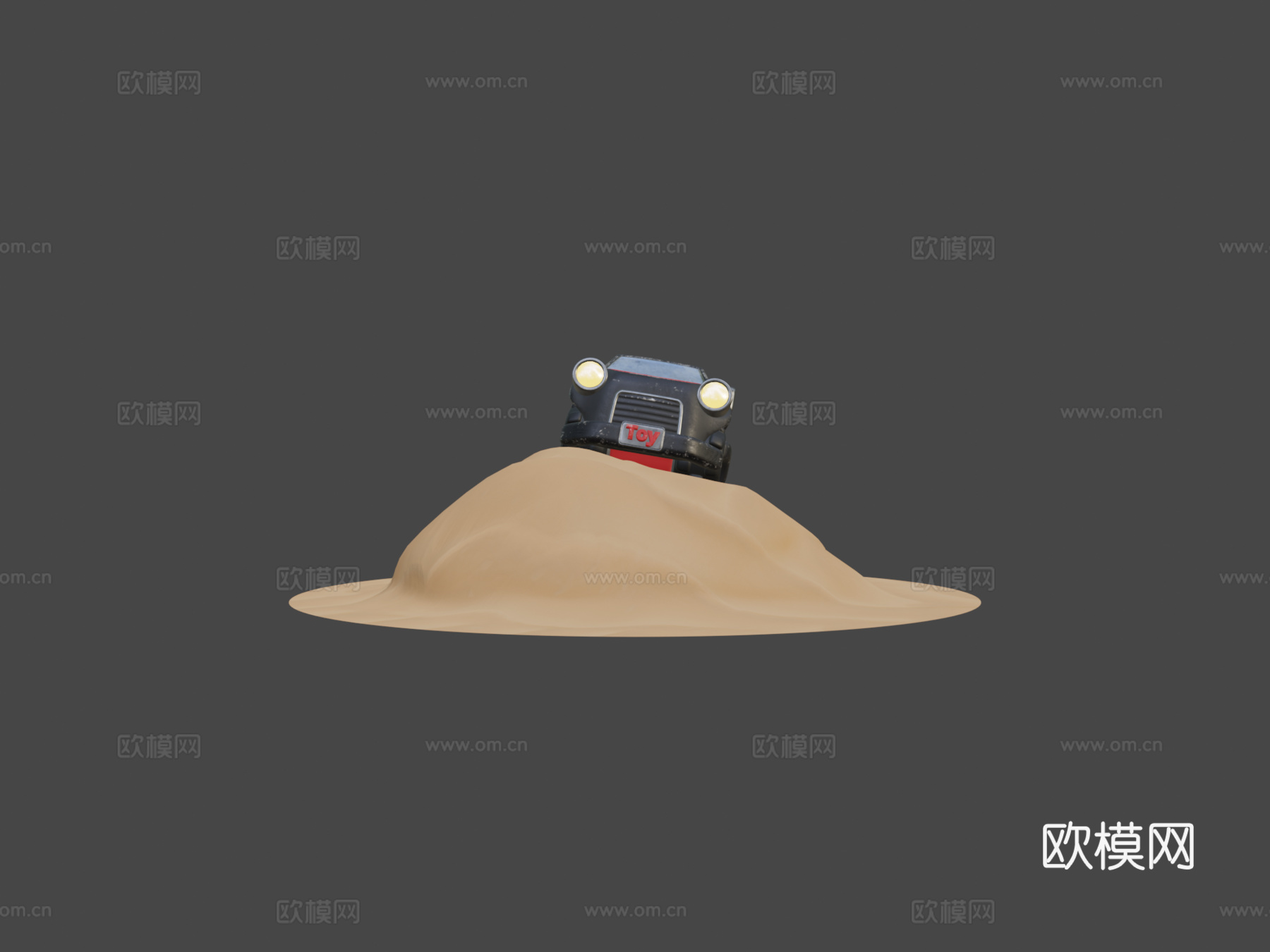 玩具皮卡车沙地更新su模型