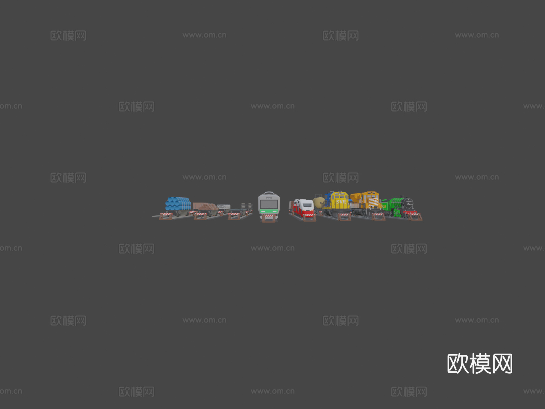 个火车模型仅在一个包中su模型