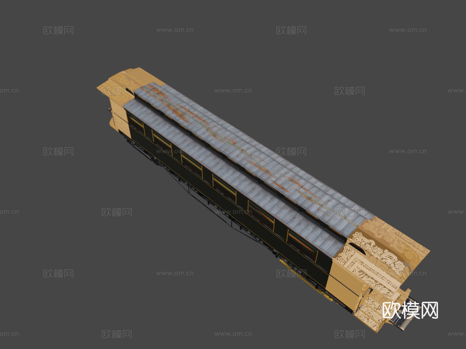 豪华维多利亚铁路车厢蒂赫林艺术工作室1su模型