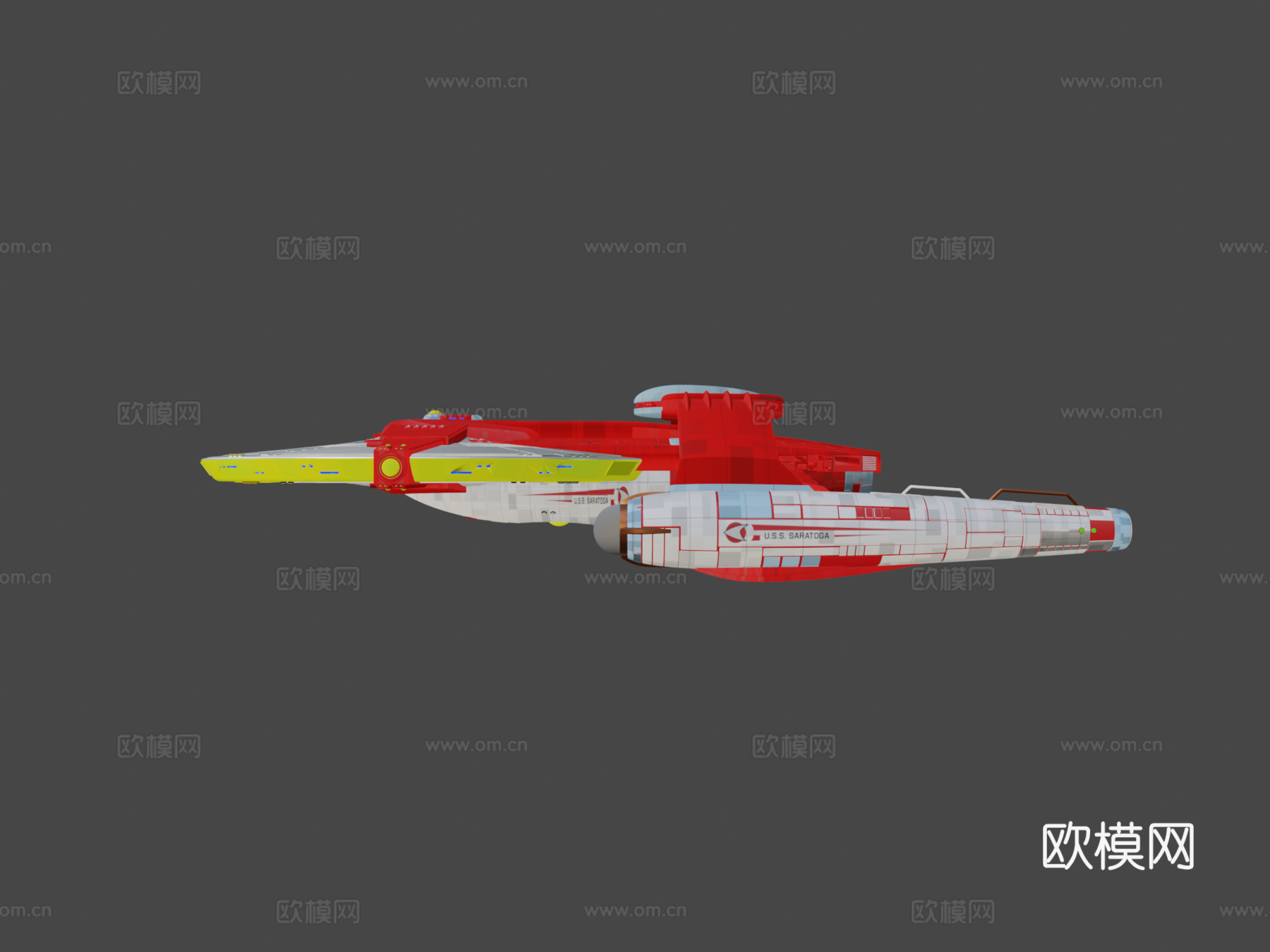 USS萨拉托加星际迷航粉丝设计su模型