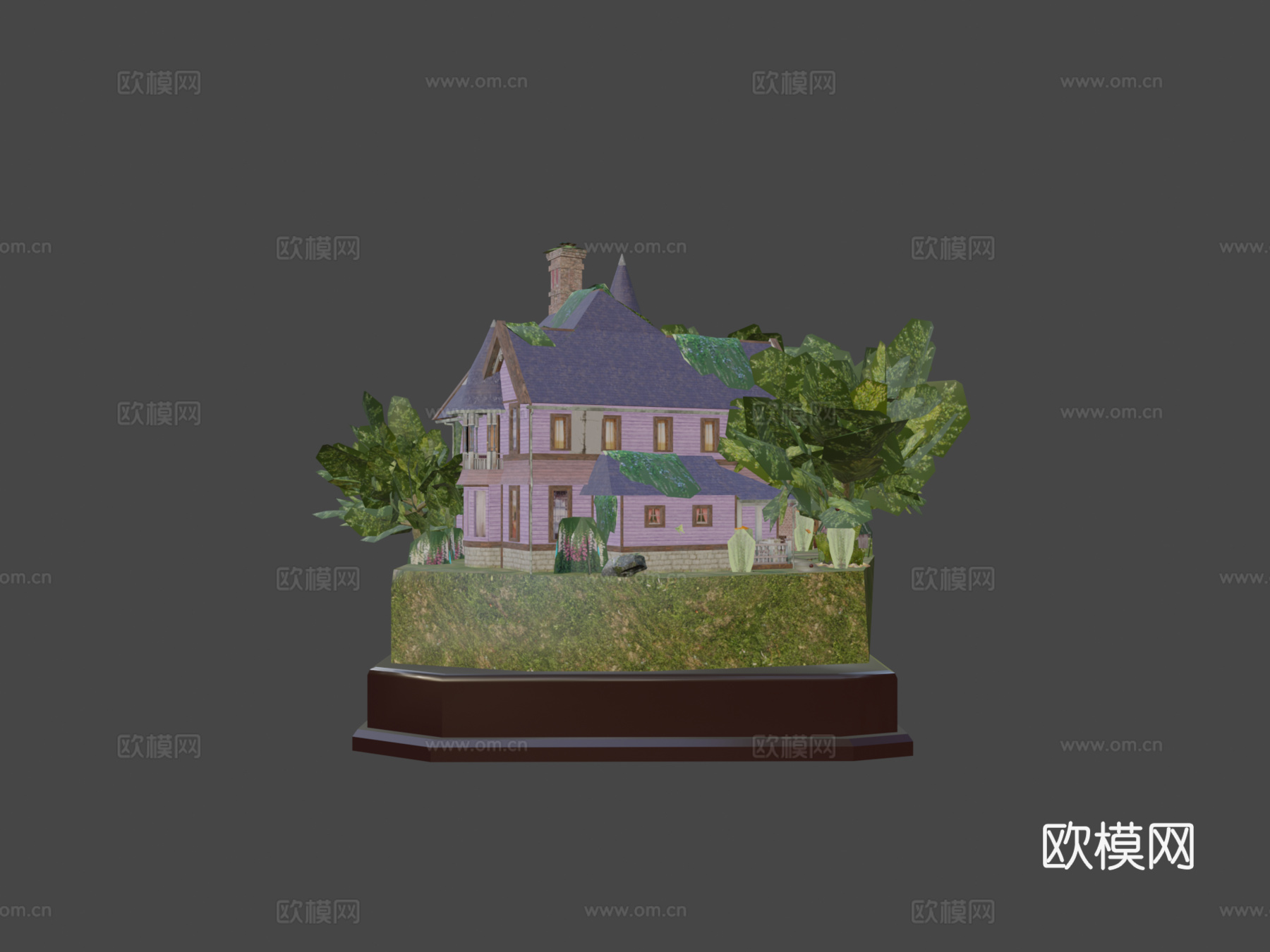 祖母花园立体模型DAE最终版su模型