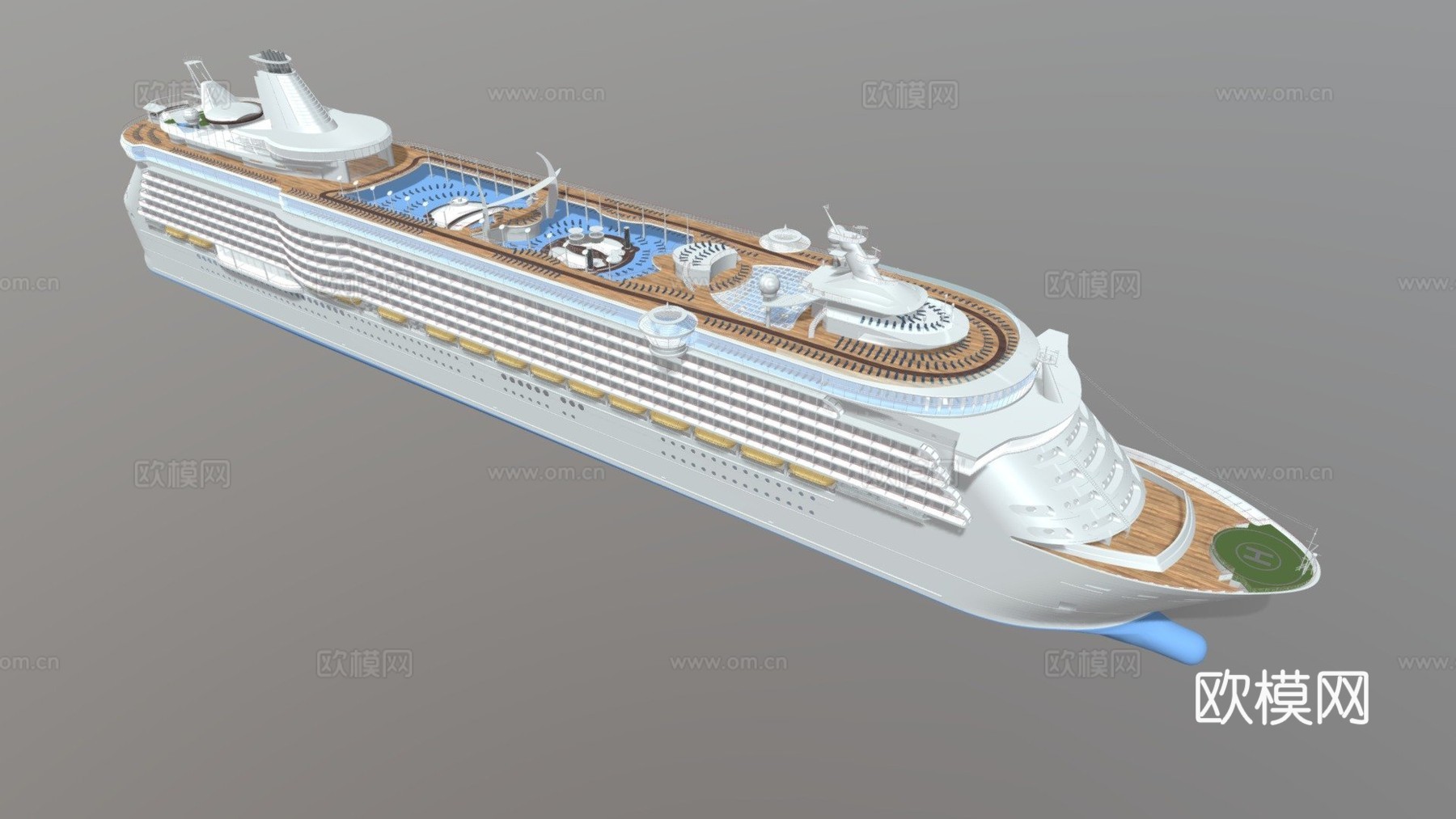 通用客运游轮su模型