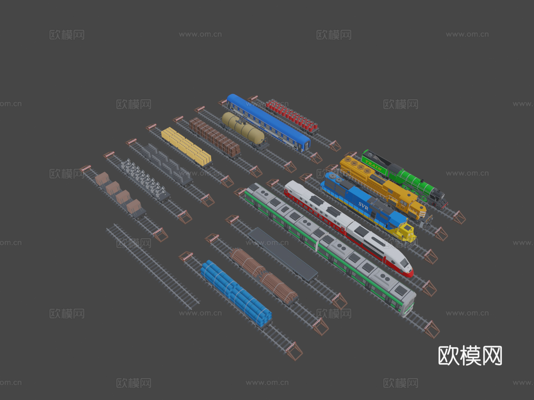个火车模型仅在一个包中su模型