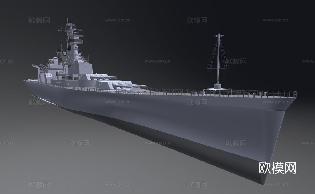 美国海军 爱荷华级 战列舰su模型