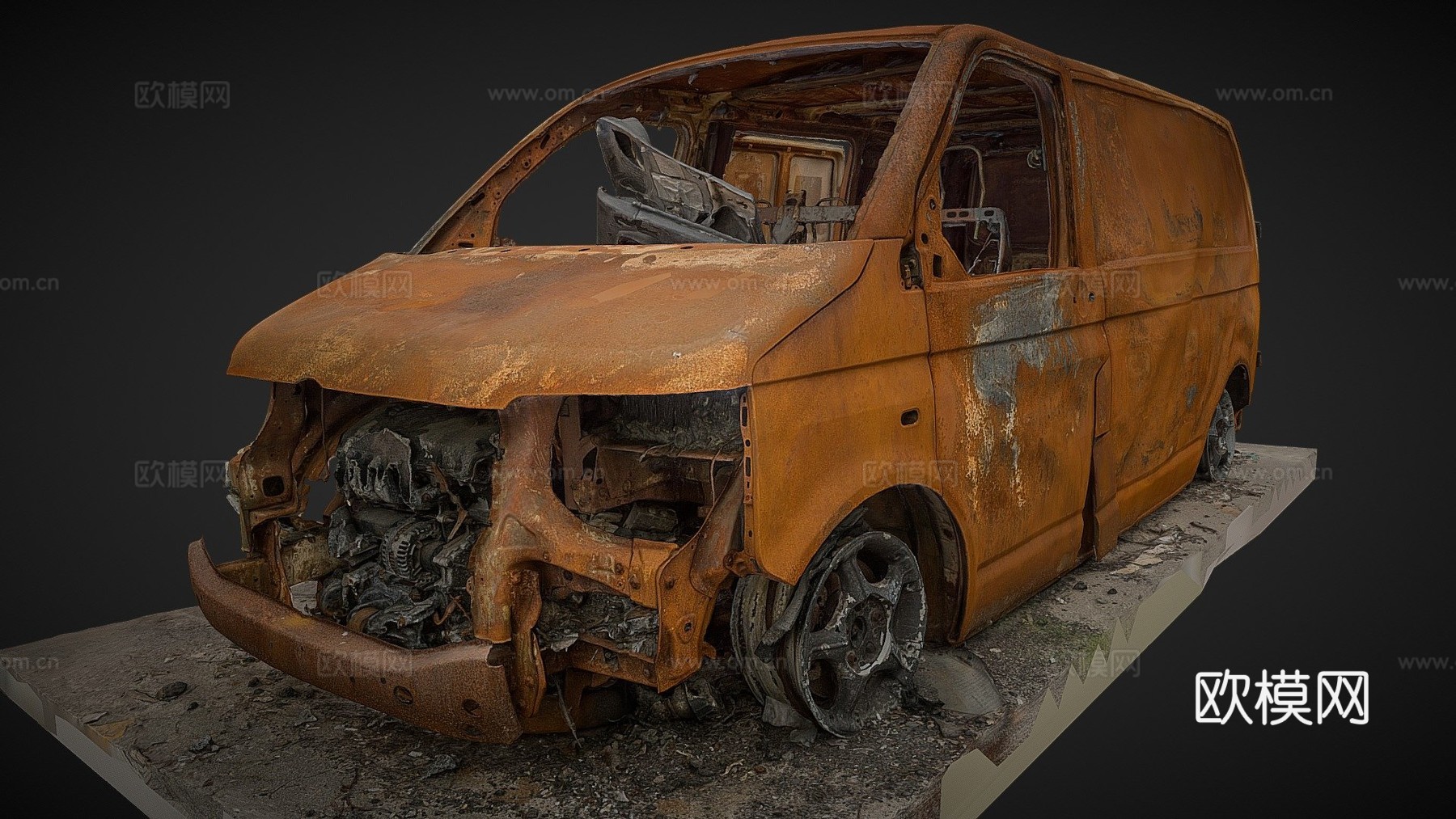 大众运输车T5原始三维扫描su模型