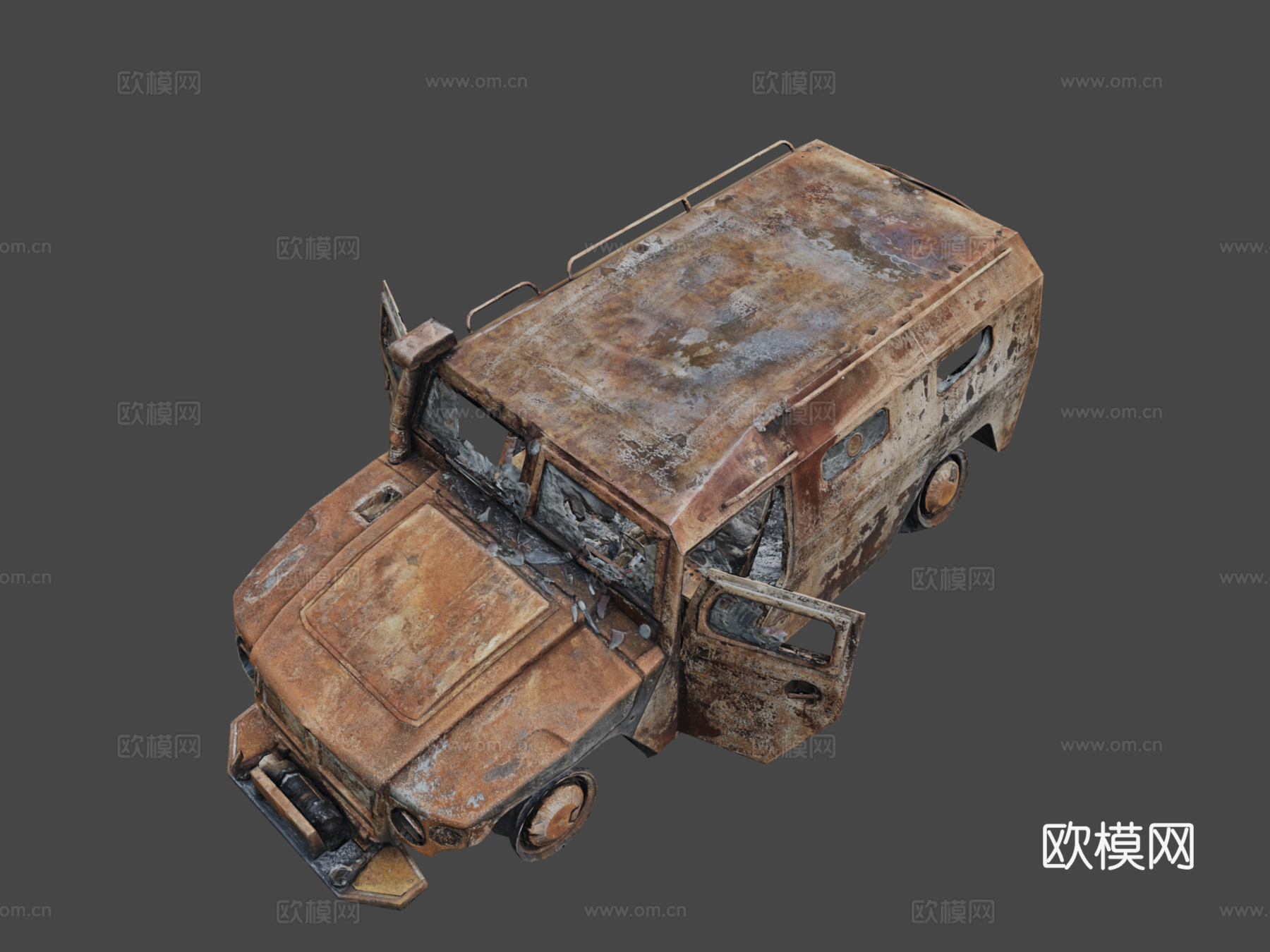 损毁的GAZ虎式su模型