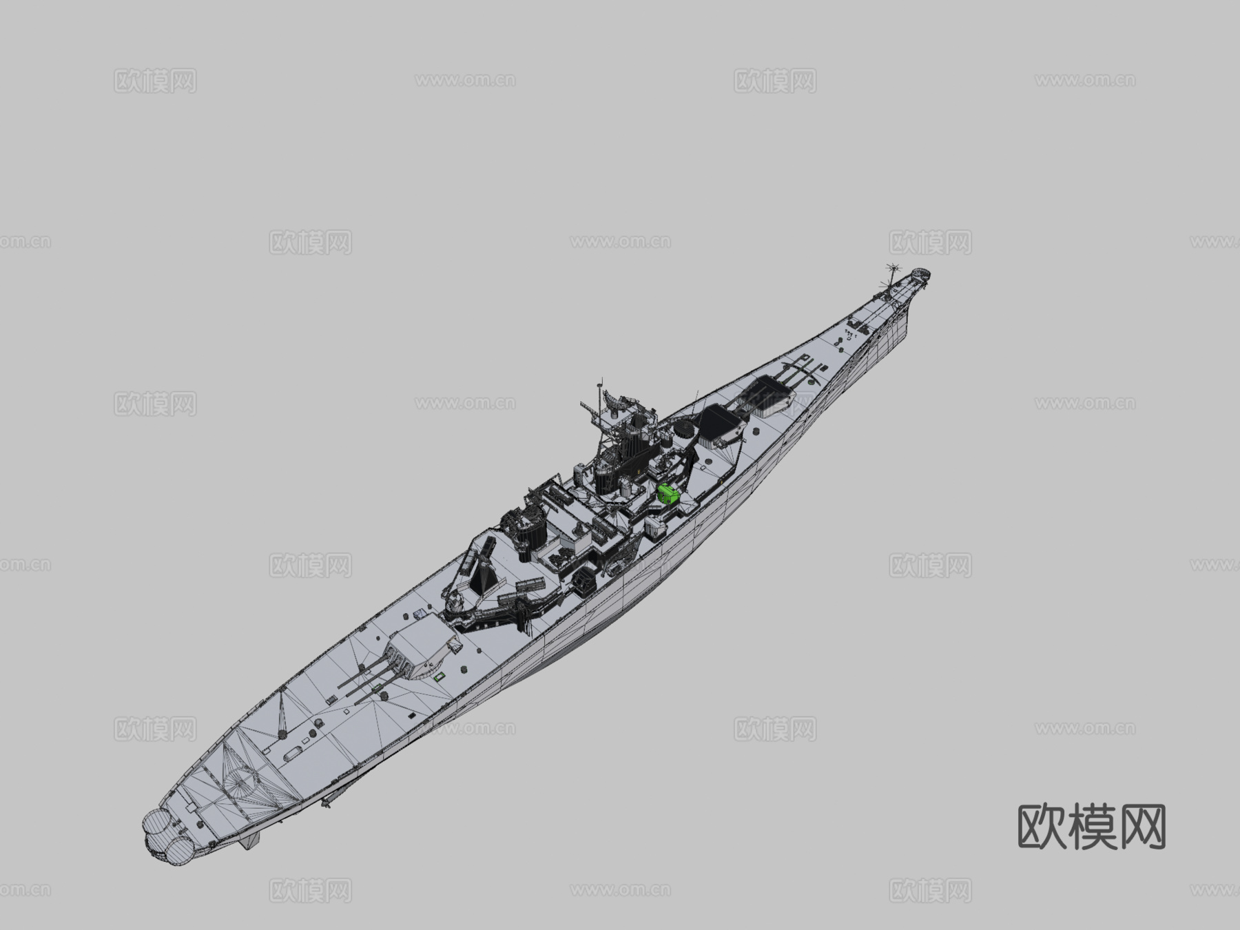 美国海军爱荷华号su模型