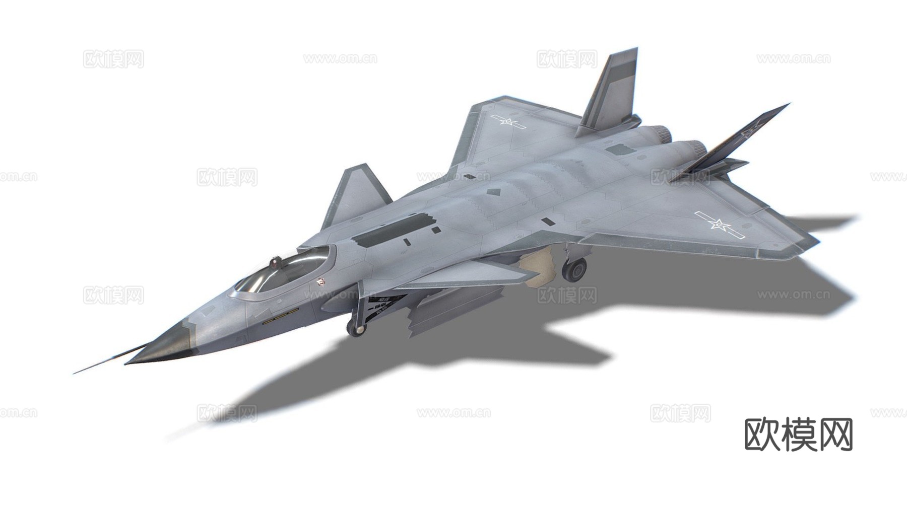 J20 黑鹰喷气式战斗机飞机su模型