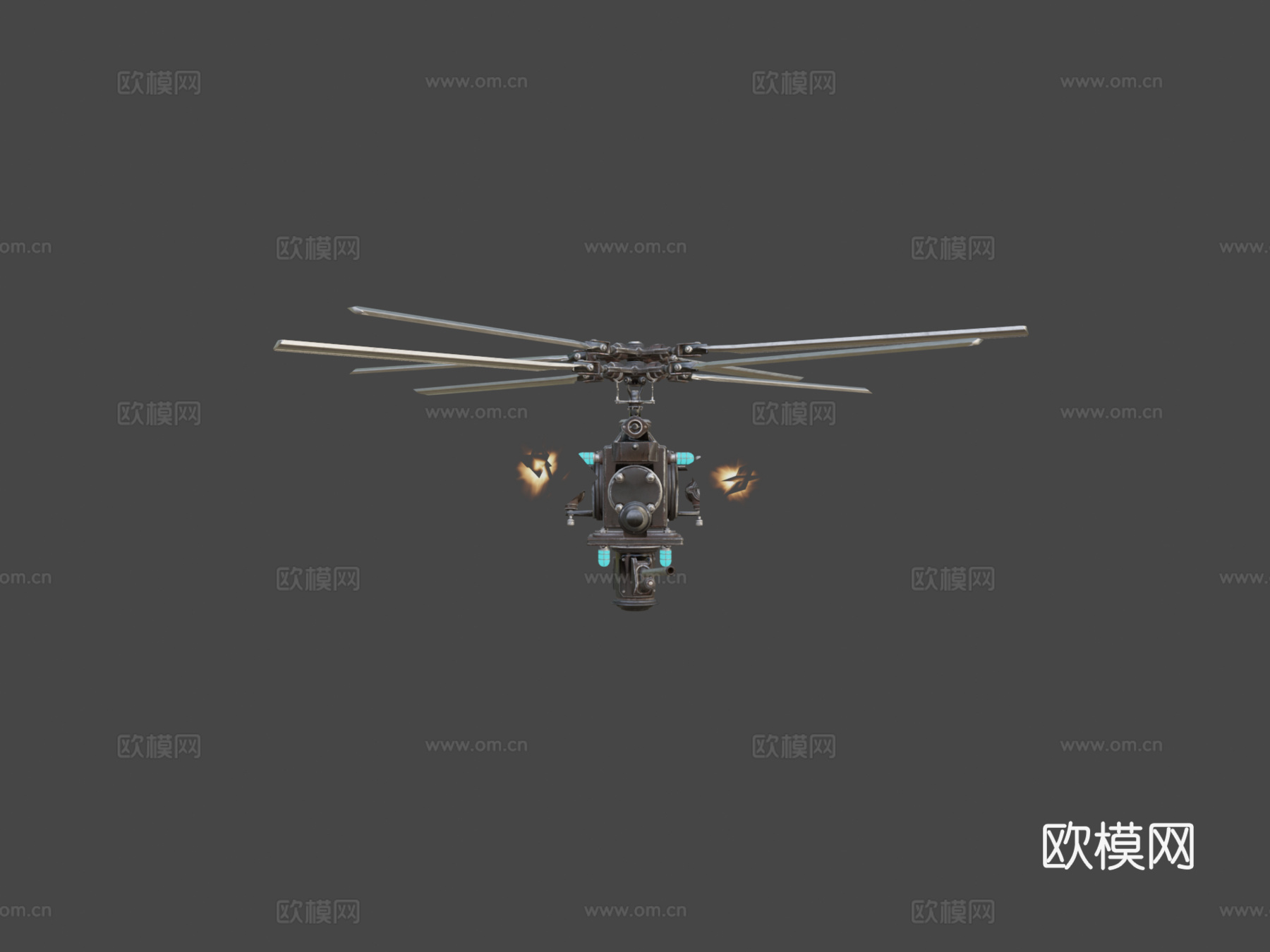 悬浮守卫自动炮塔su模型