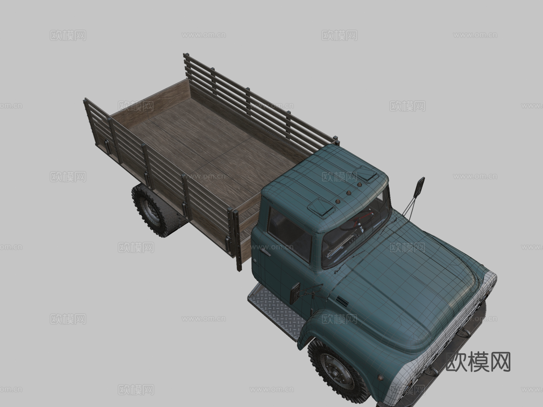 ZIL 130车身低多边形su模型