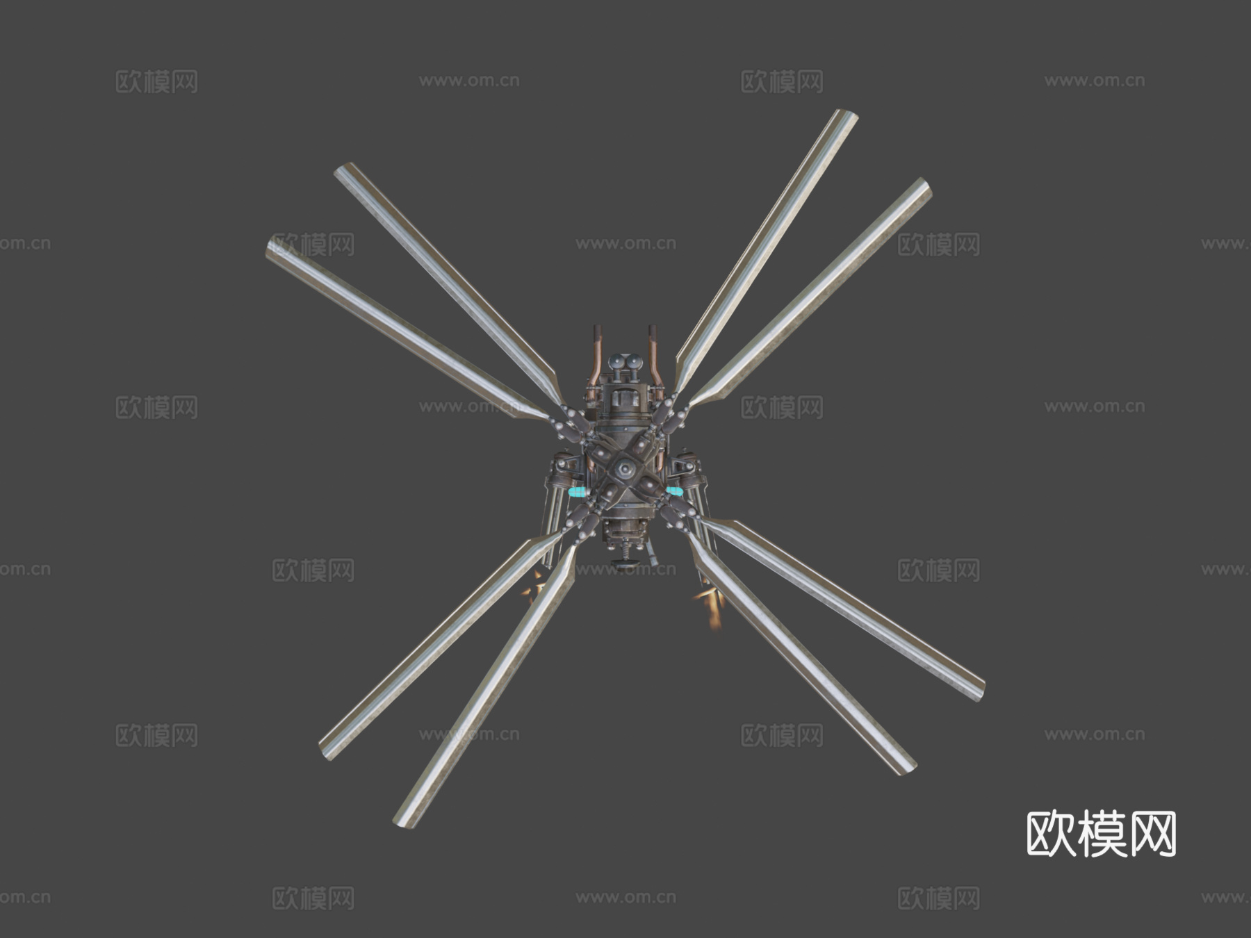 悬浮守卫自动炮塔su模型