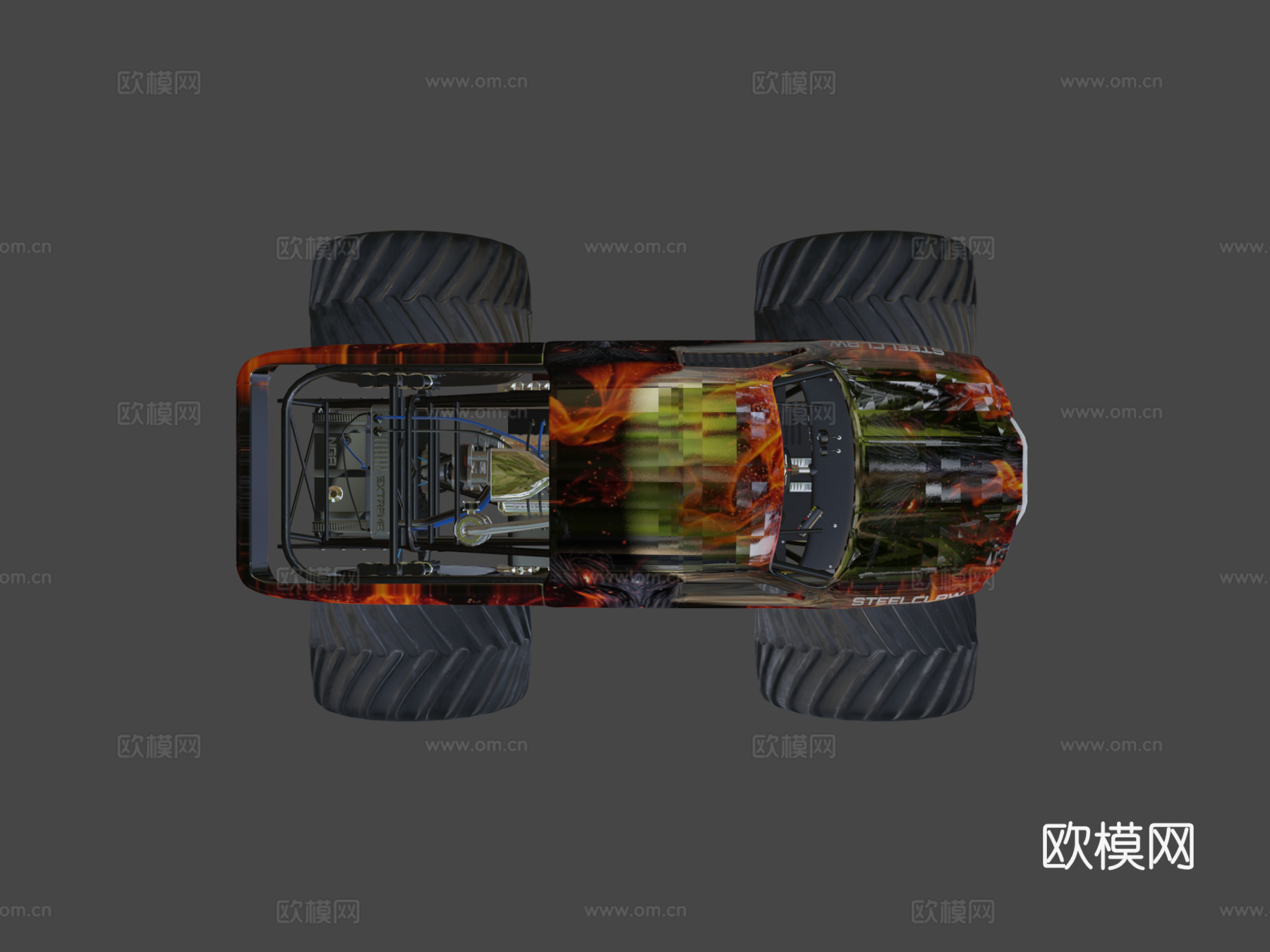 钢爪可驾驶怪物卡车丛游戏1su模型