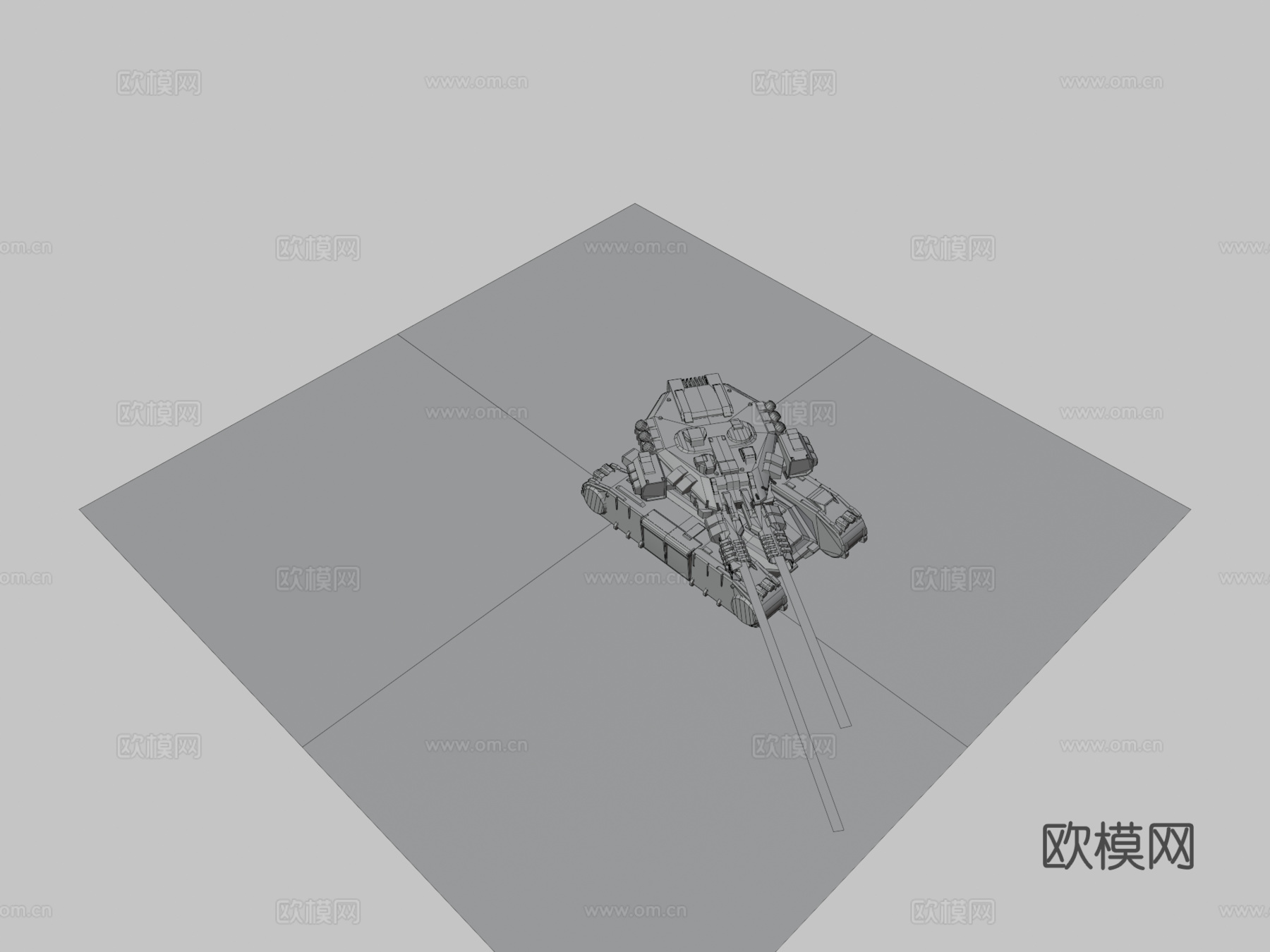 科幻MK3坦克su模型