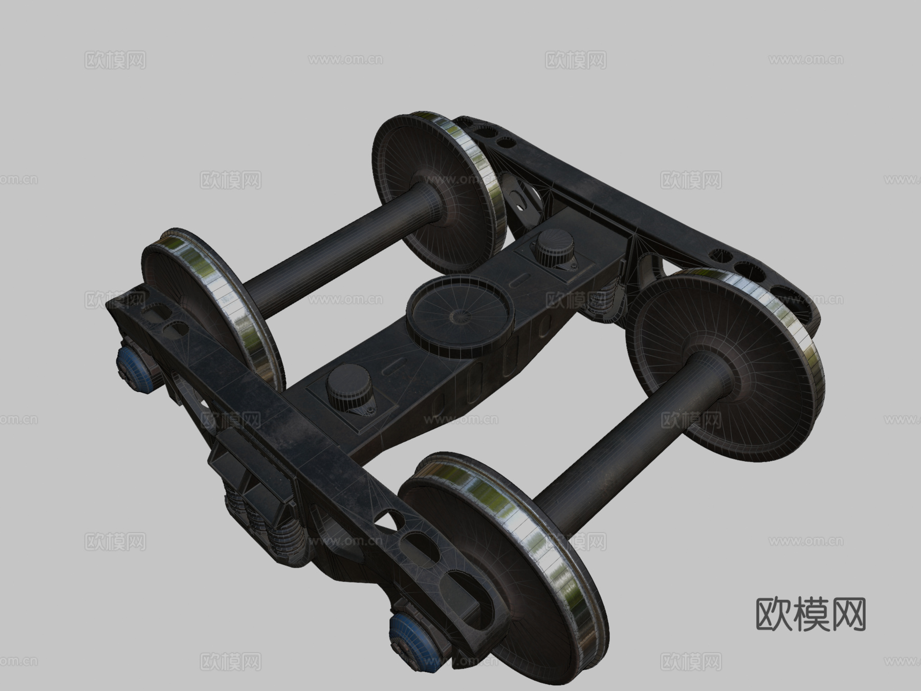 美国铁路卡车 转向架su模型