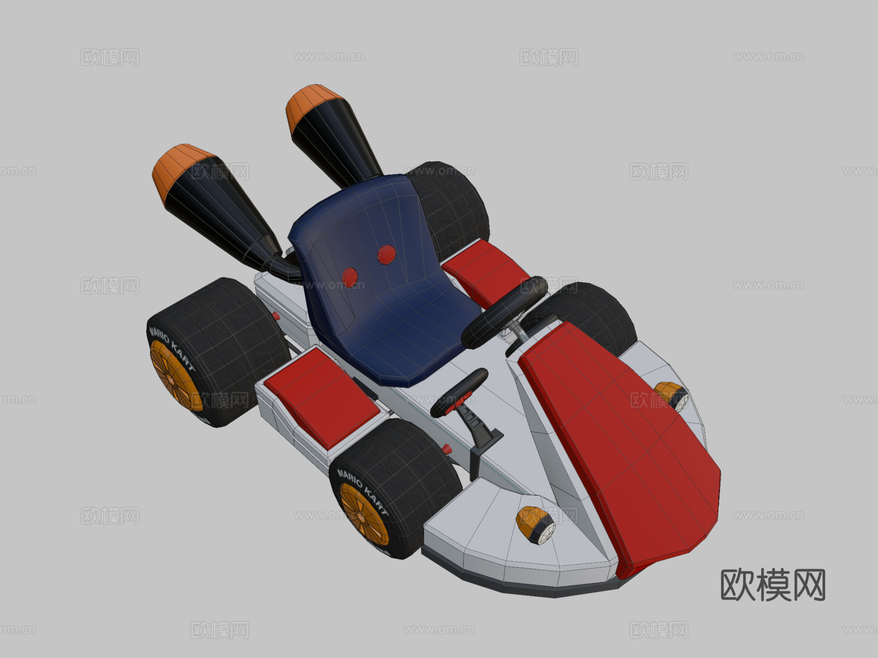 马里奥卡丁车su模型