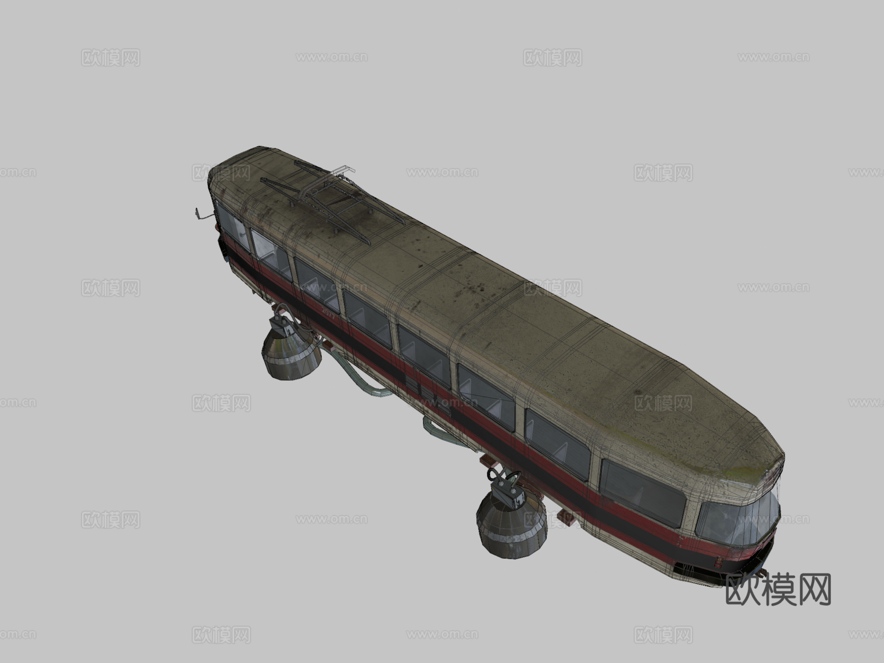 悬浮电车塔特拉T3su模型